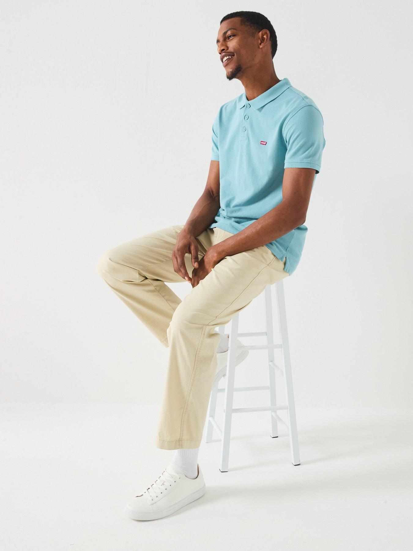 Image 4 of 6 of Levi's Levis Housemark Short Sleeve Polo Shirt - Blue