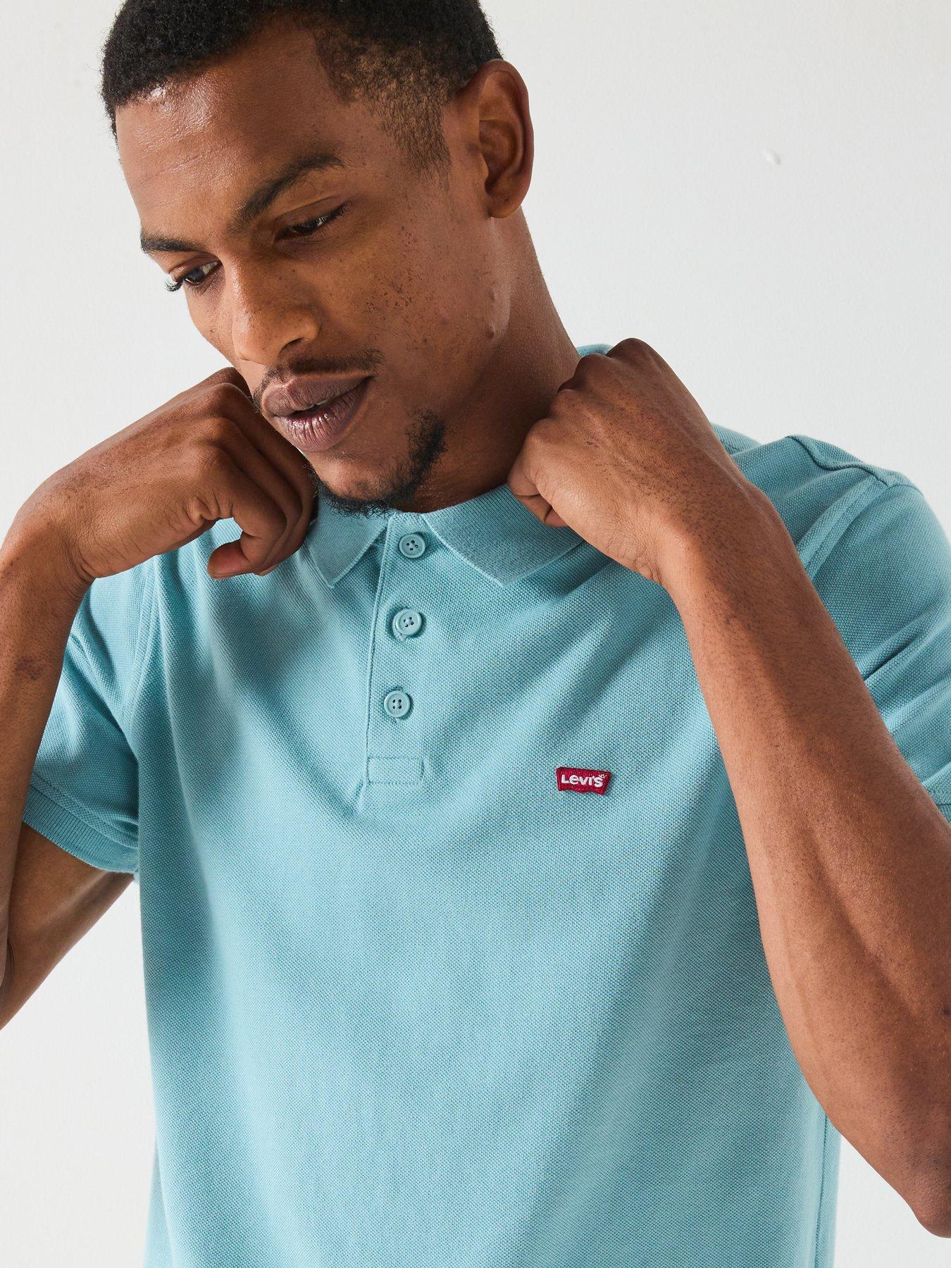Image 5 of 6 of Levi's Levis Housemark Short Sleeve Polo Shirt - Blue