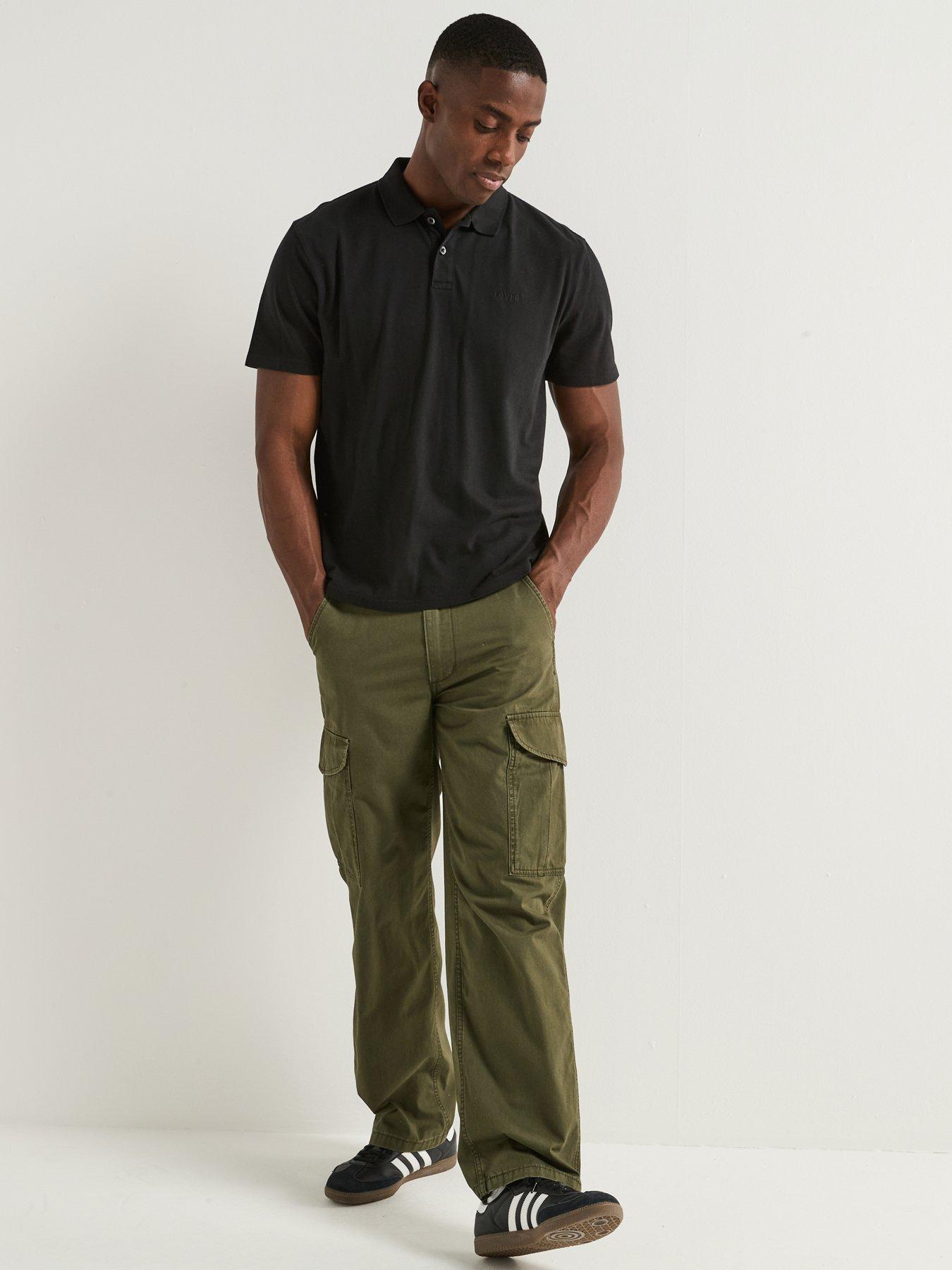 Image 3 of 6 of Levi's Authentic Housemark Logo Short Sleeve Polo Shirt - Black