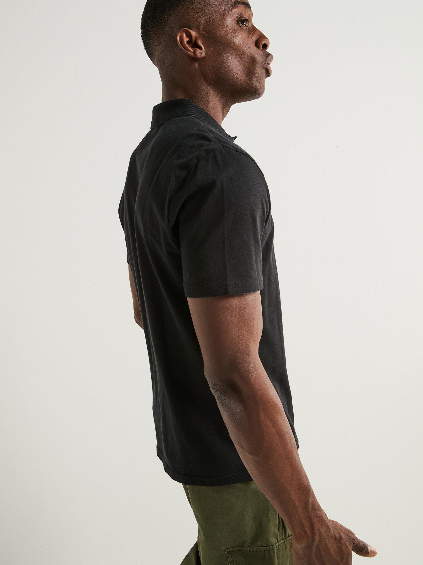 Image 6 of 6 of Levi's Authentic Housemark Logo Short Sleeve Polo Shirt - Black