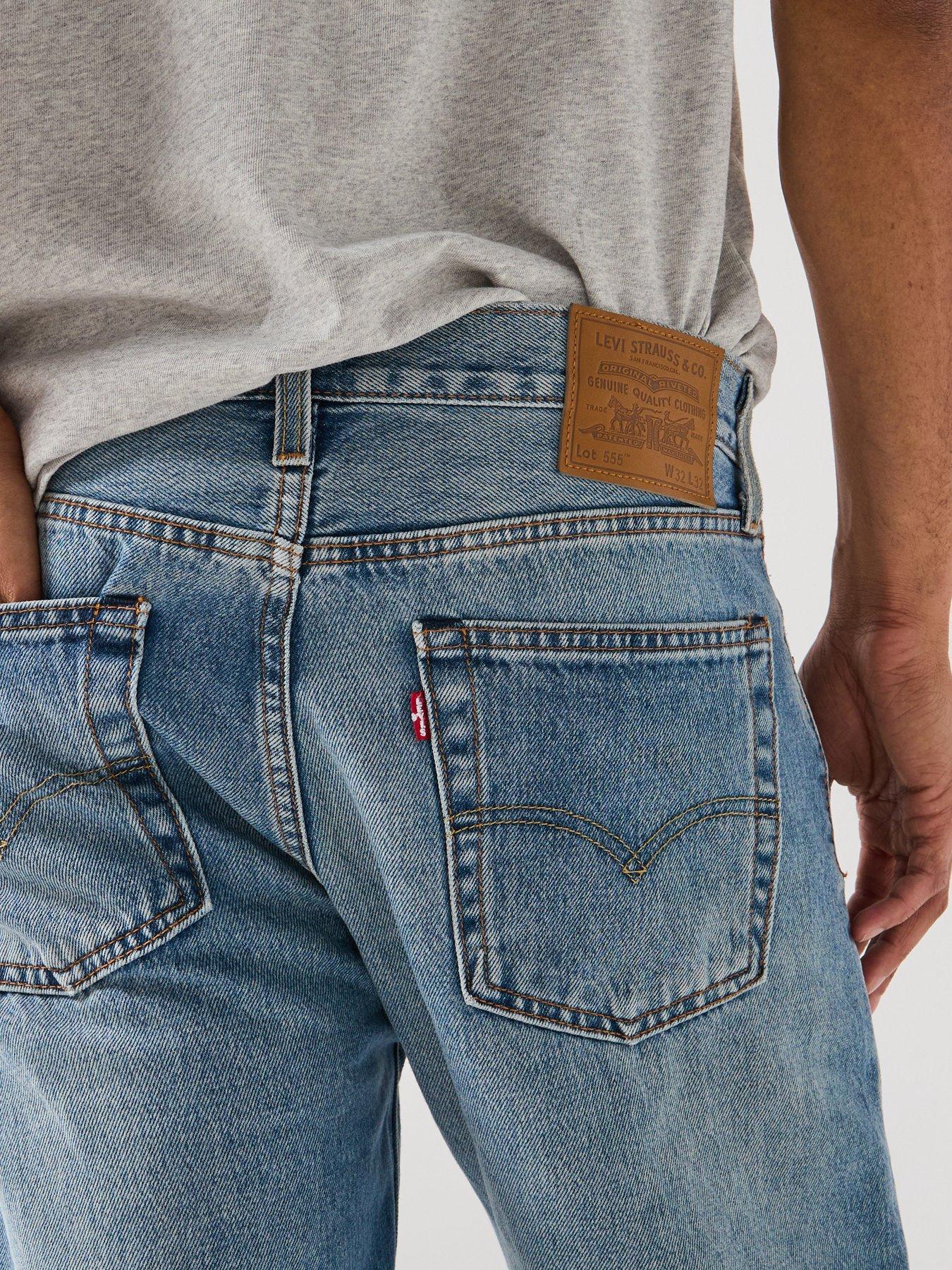 Image 4 of 4 of Levi's 555 Relaxed Straight Fit Jeans - Indigo Champion - Blue