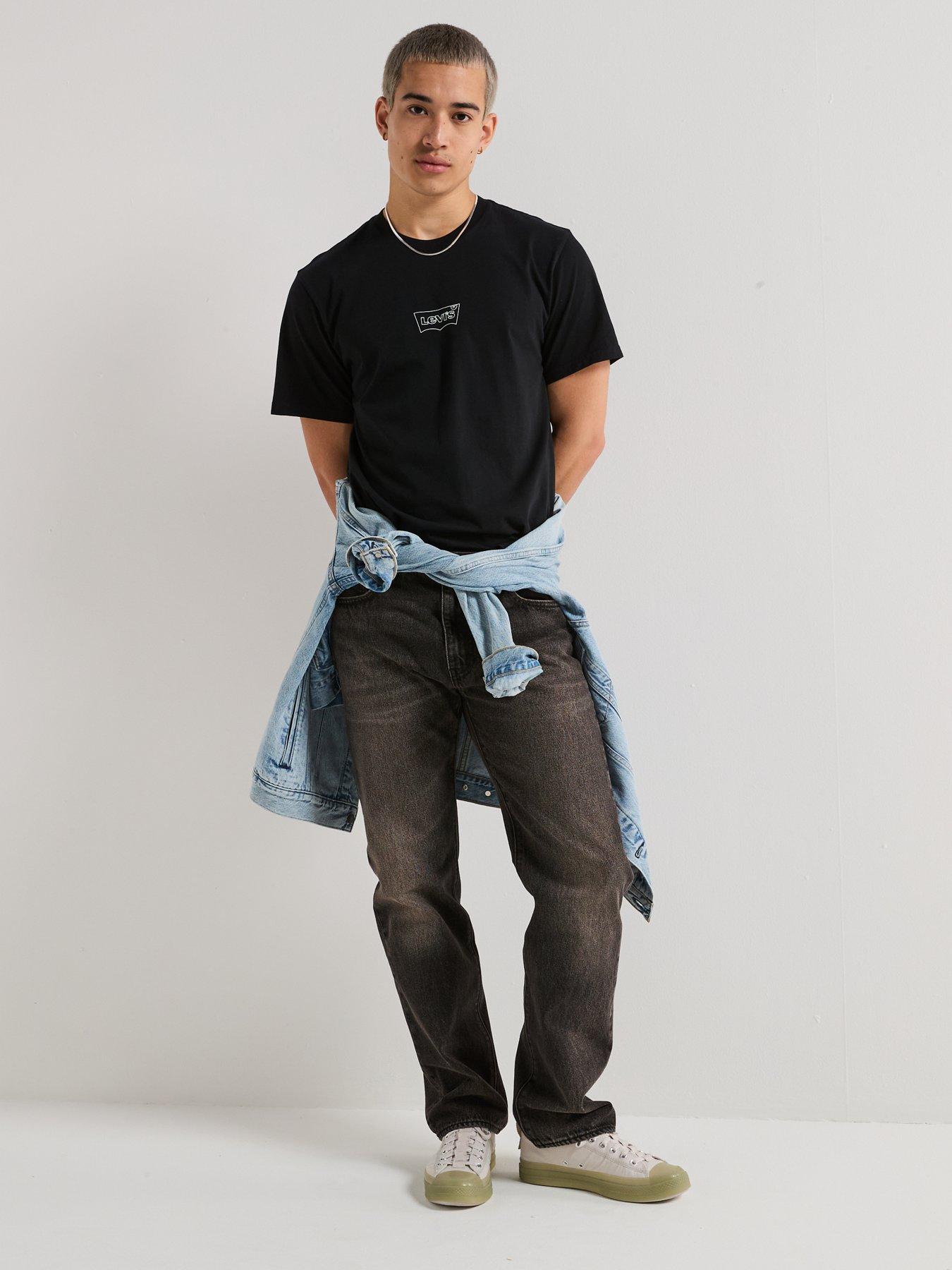 Image 3 of 5 of Levi's 555 Relaxed Straight Fit Jeans - Back On The Block - Grey