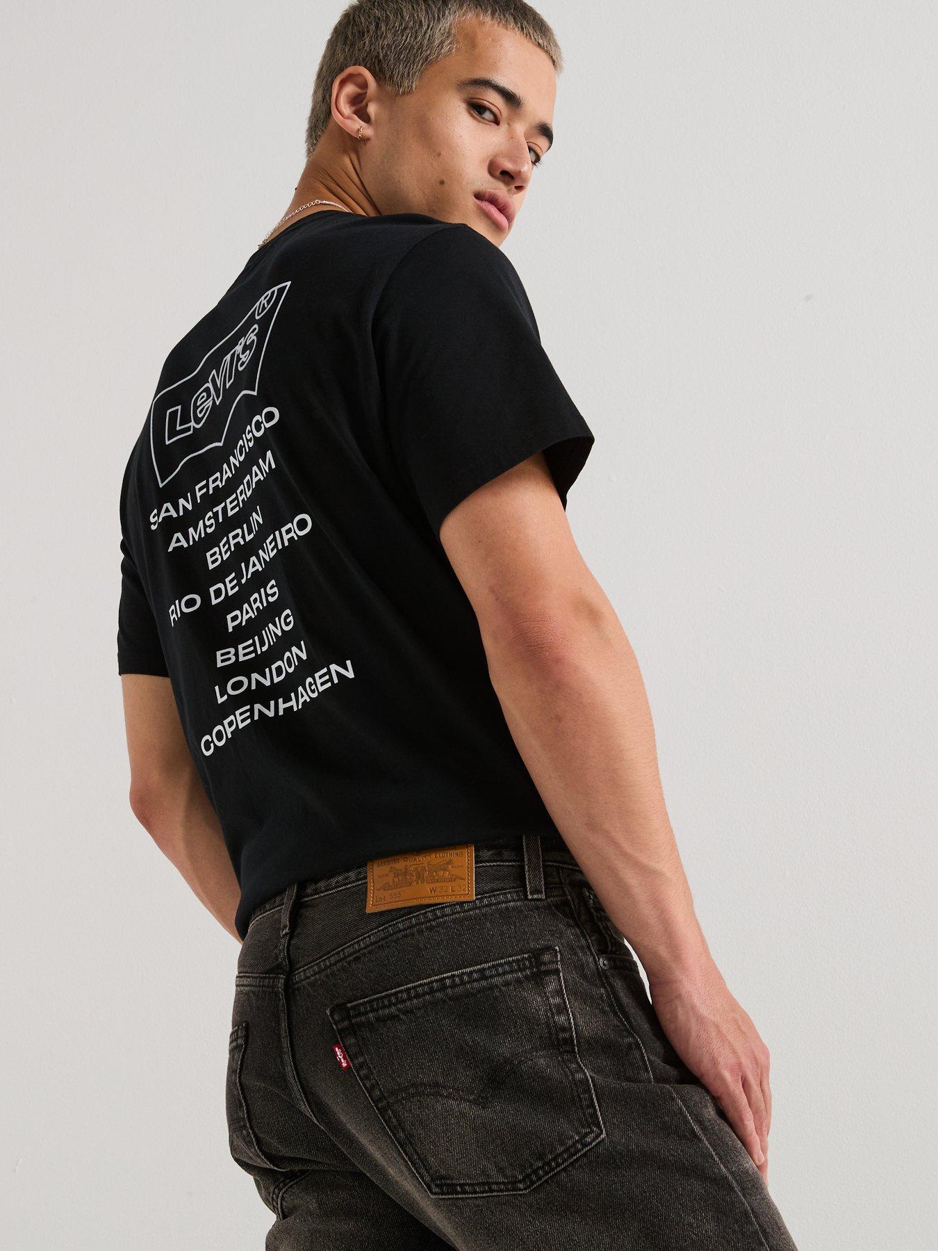 Image 4 of 5 of Levi's 555 Relaxed Straight Fit Jeans - Back On The Block - Grey