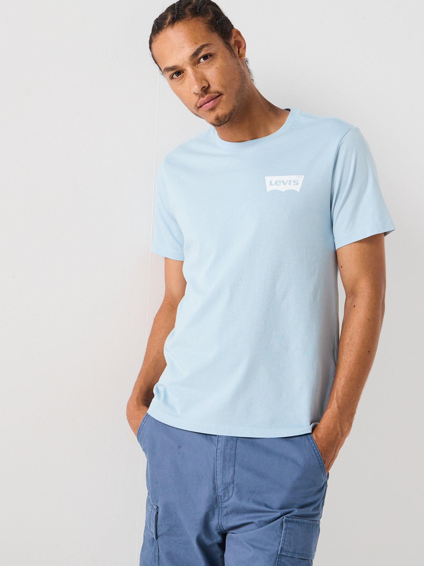 undefined Levis Graphic Chest Print Crew Neck Short Sleeve T-Shirt - Blue