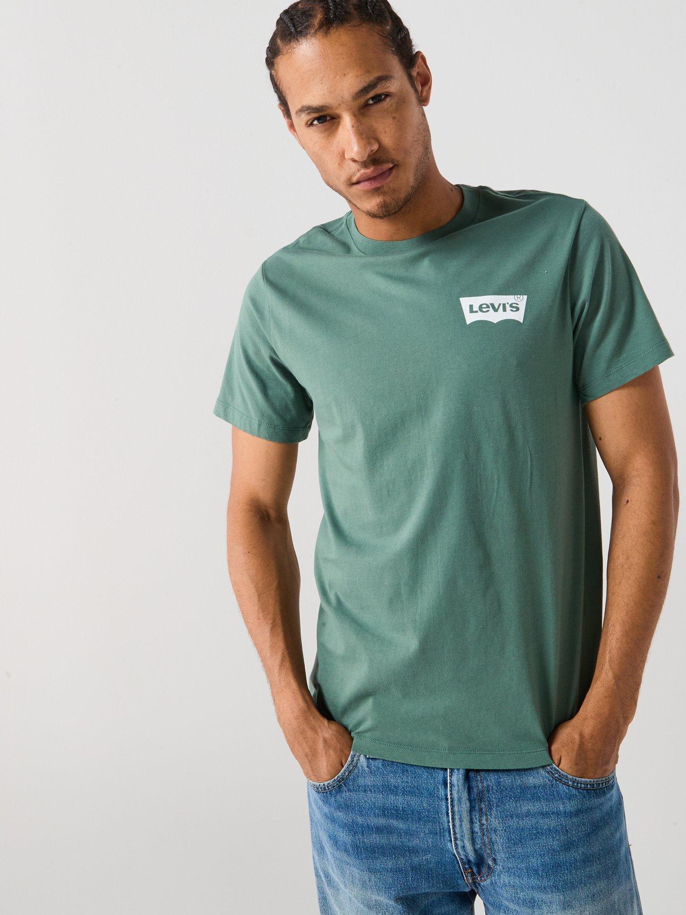 Image 1 of 4 of Levi's Levis Graphic Chest Print Crew Neck Short Sleeve T-shirt - Green