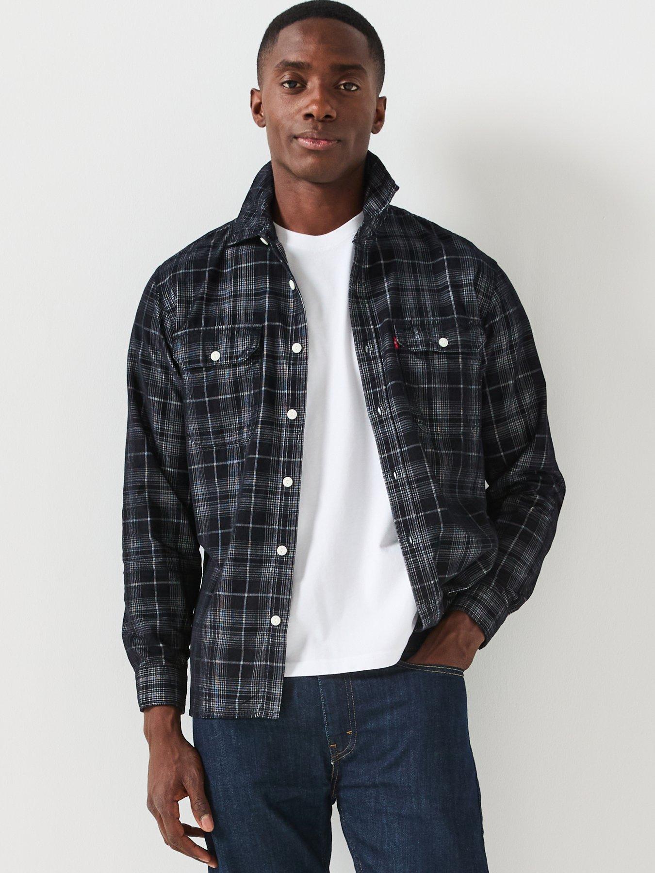  image of levis-jackson-corduroy-worker-shirt-black