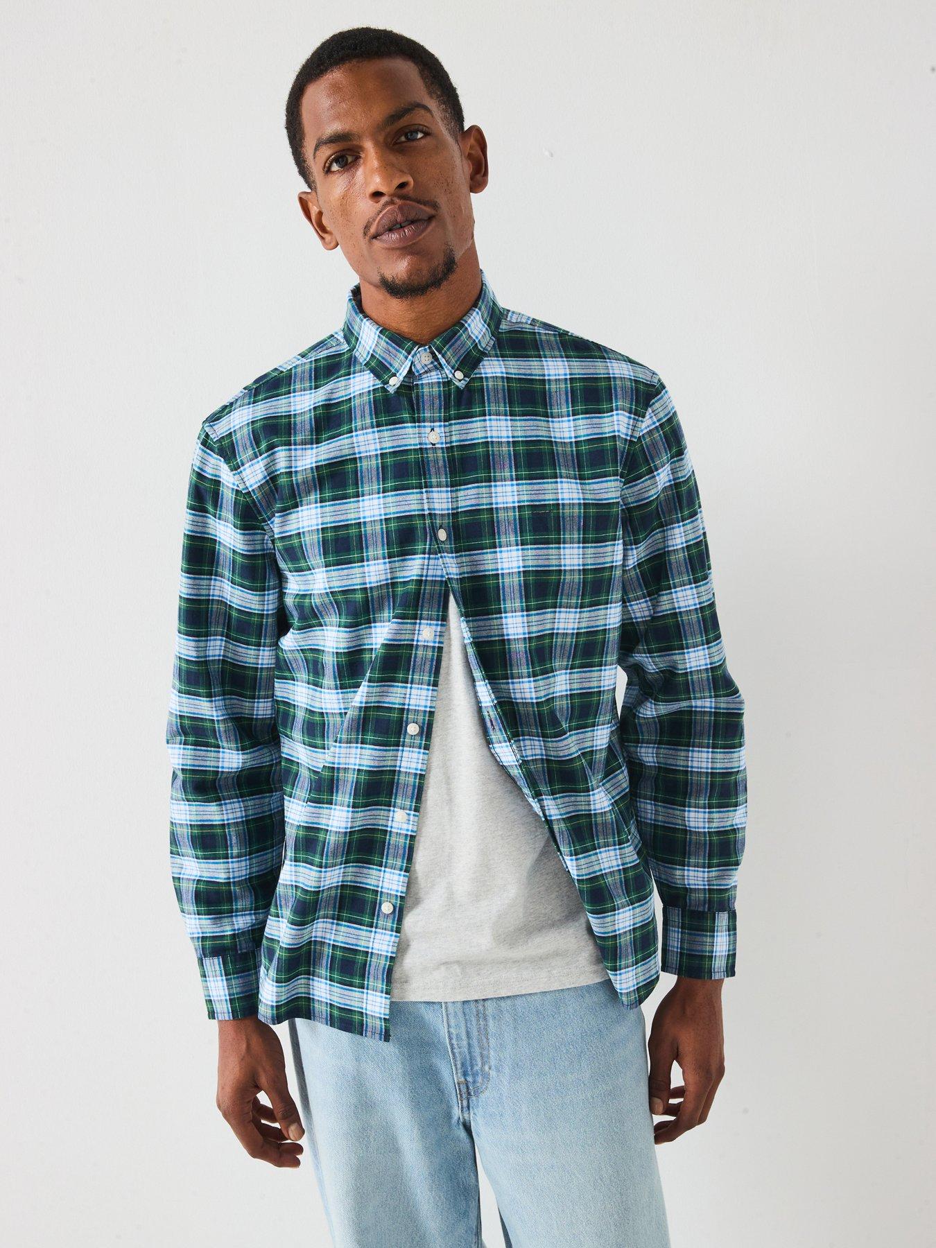 Image 1 of 6 of Levi's Levis Authentic Button Down Check Long Sleeve Shirt - Blue