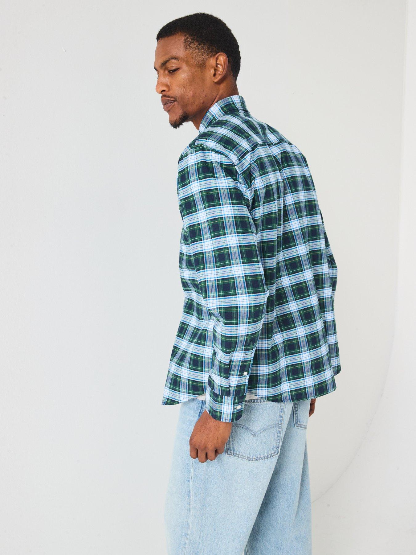 Image 2 of 6 of Levi's Levis Authentic Button Down Check Long Sleeve Shirt - Blue