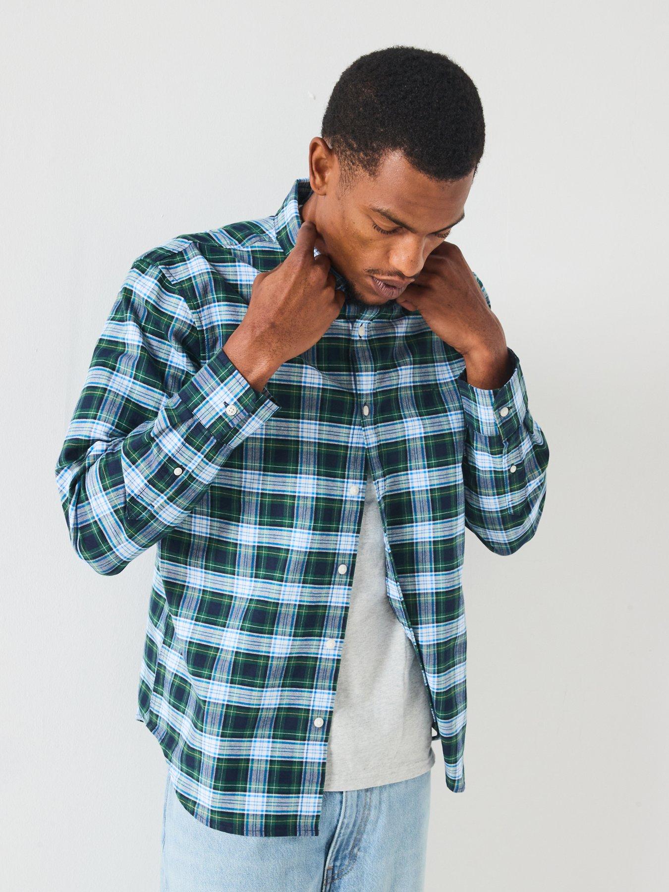 Image 6 of 6 of Levi's Levis Authentic Button Down Check Long Sleeve Shirt - Blue