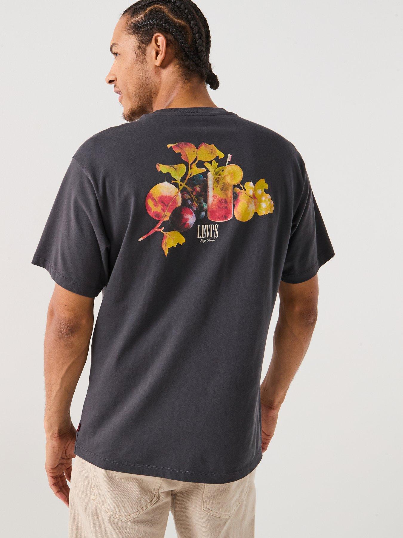  image of levis-levis-vintage-fit-graphic-print-short-sleeve-t-shirt--grey