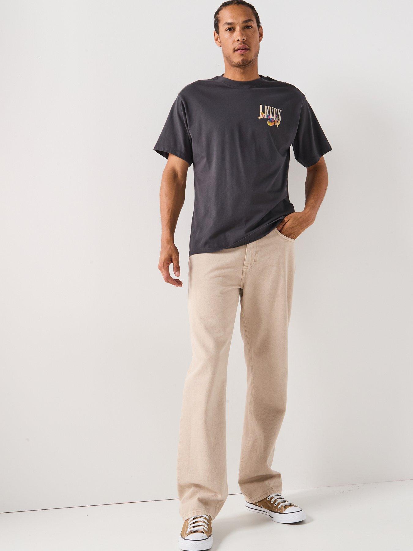  image of levis-levis-vintage-fit-graphic-print-short-sleeve-t-shirt--grey