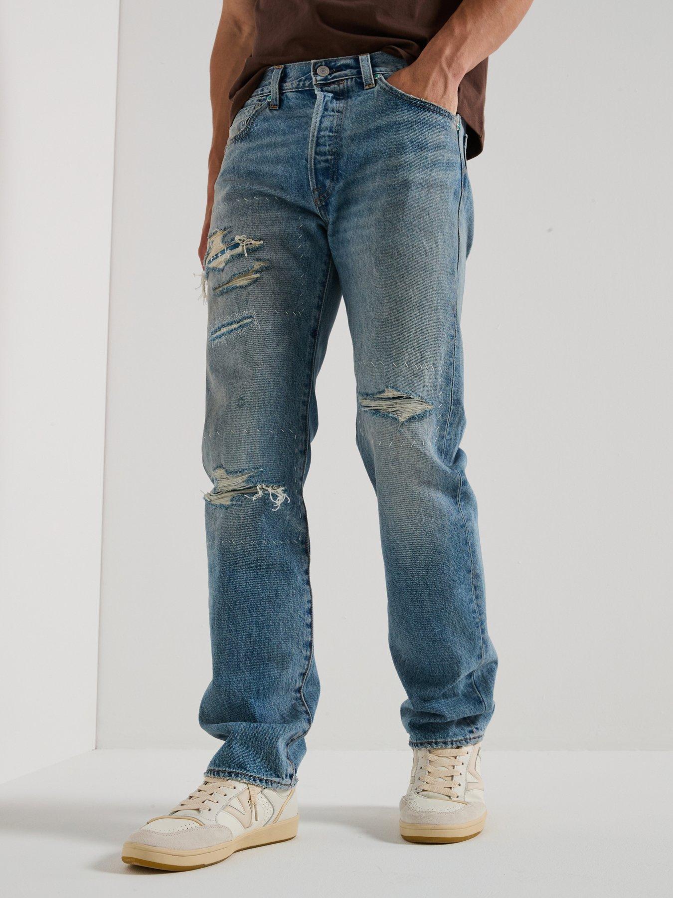 undefined 501 Original Straight Fit Jeans - Turquise Rivet Dx Selv - Blue