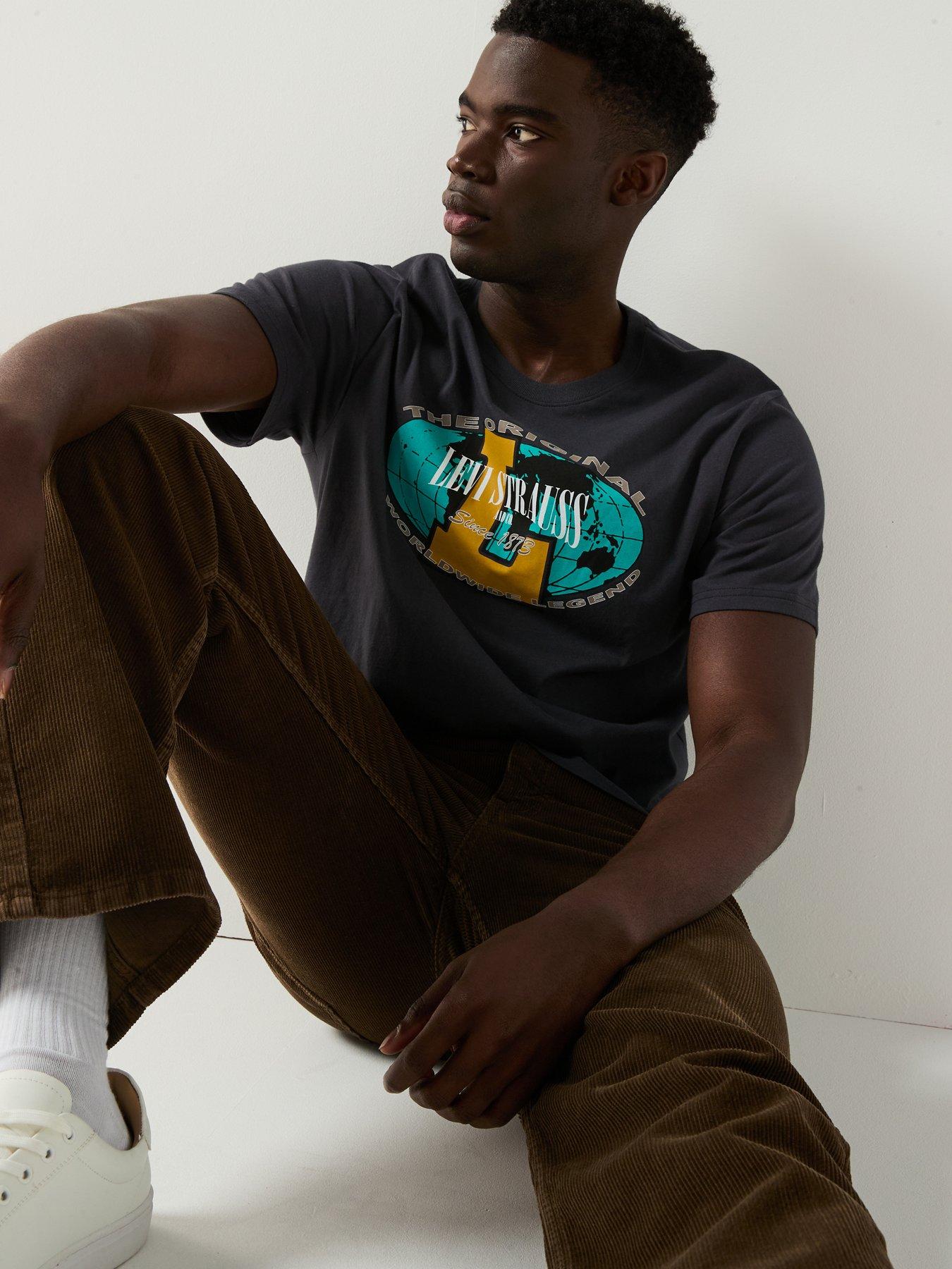 Image 5 of 5 of Levi's Levis Relaxed Fit Graphic Print Short Sleeve T-shirt - Grey