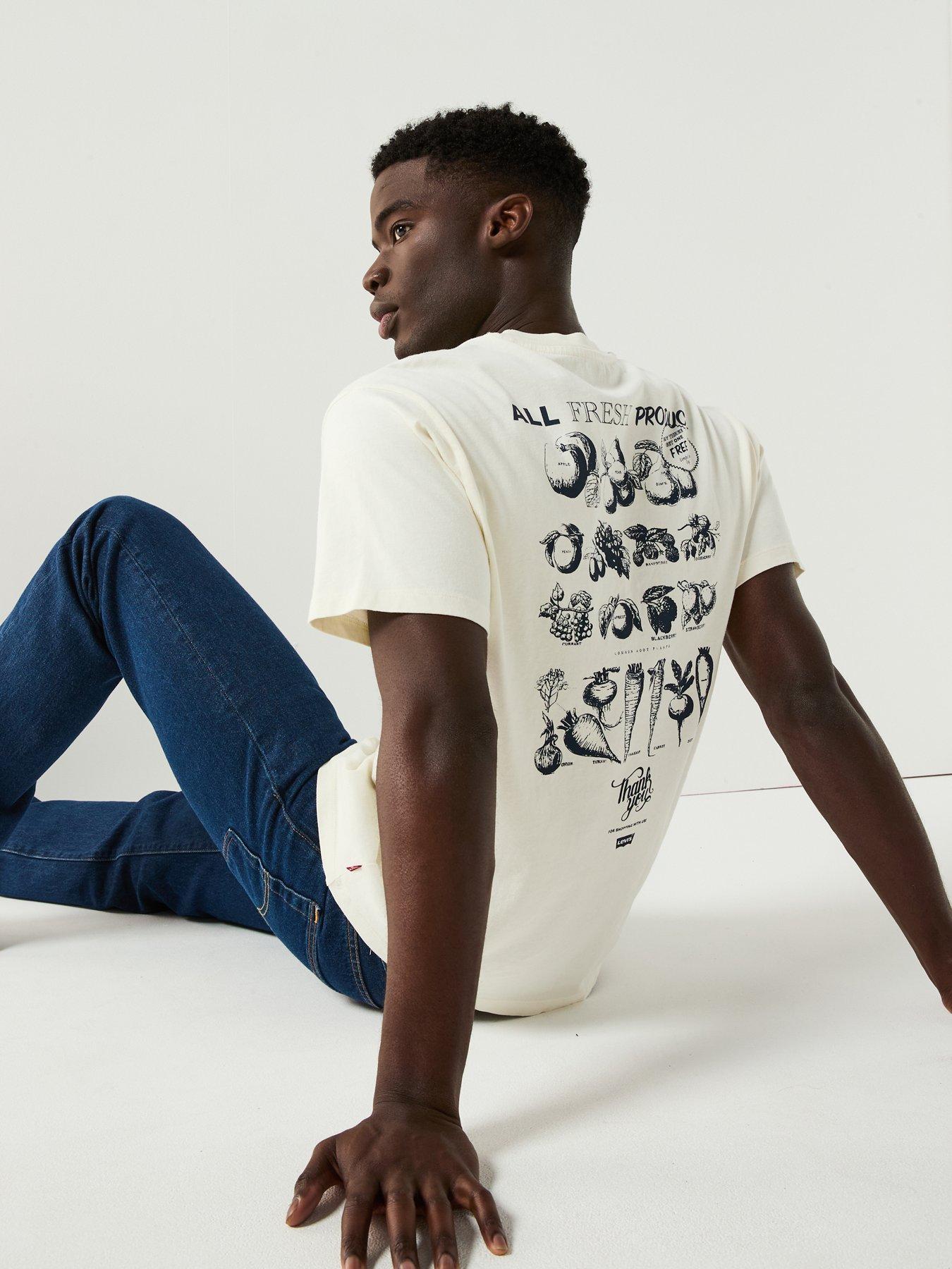 Image 6 of 6 of Levi's Vintage Fit Graphic Back Print Short Sleeve T-Shirt- White