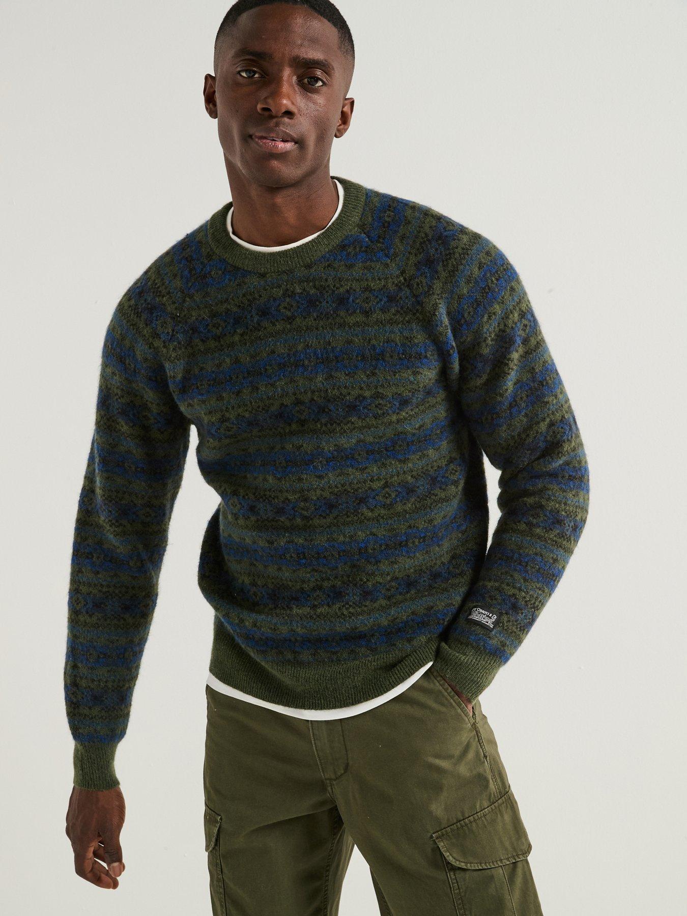 Levi's Presidio Raglan Stripe Knitted Jumper - Grey
