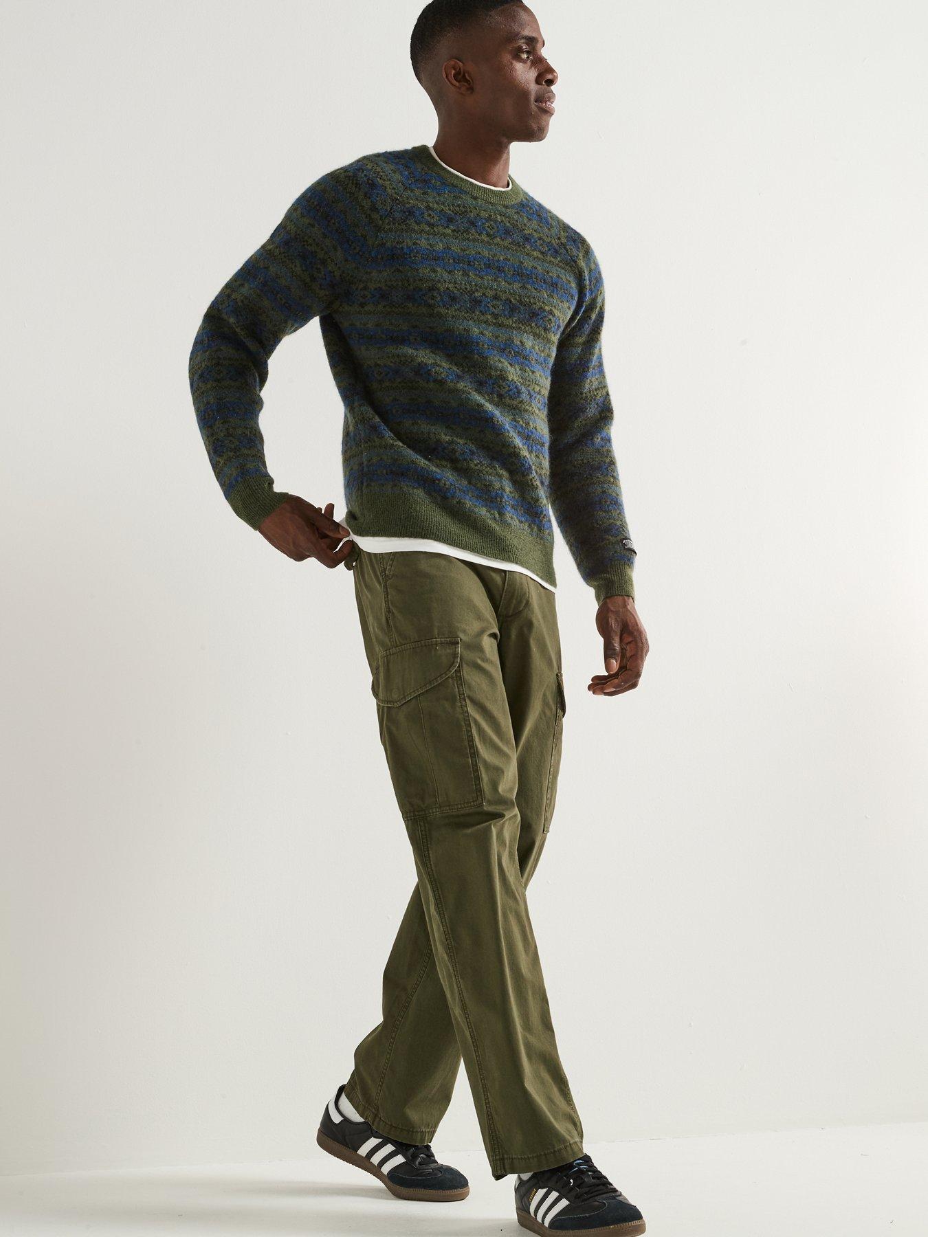 Image 3 of 6 of Levi's Presidio Raglan Stripe Knitted Jumper - Grey