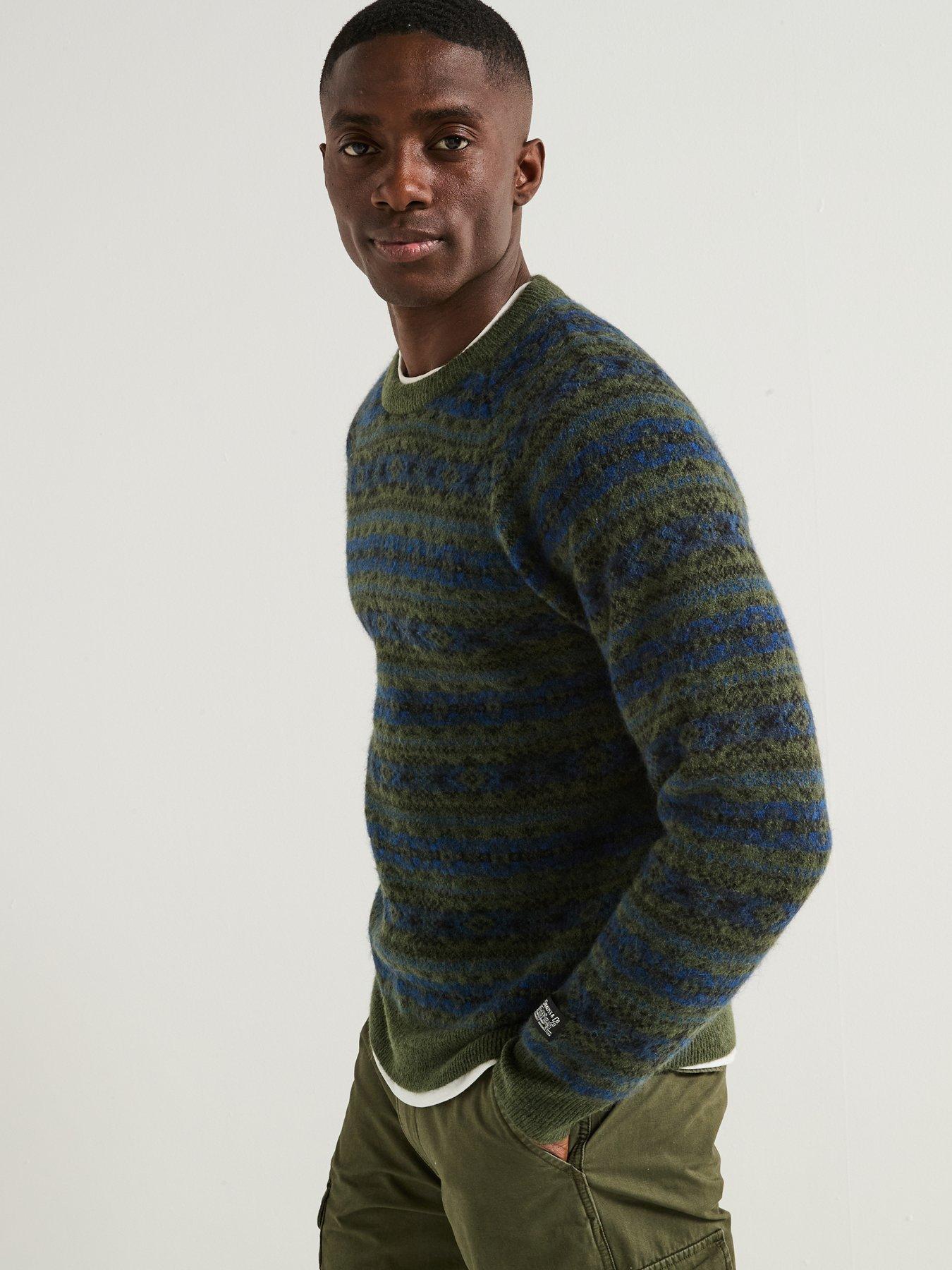 Image 6 of 6 of Levi's Presidio Raglan Stripe Knitted Jumper - Grey
