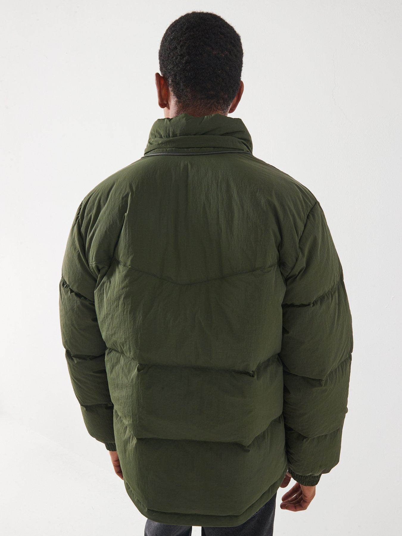  image of levis-rockridge-hooded-short-padded-jacket-khaki