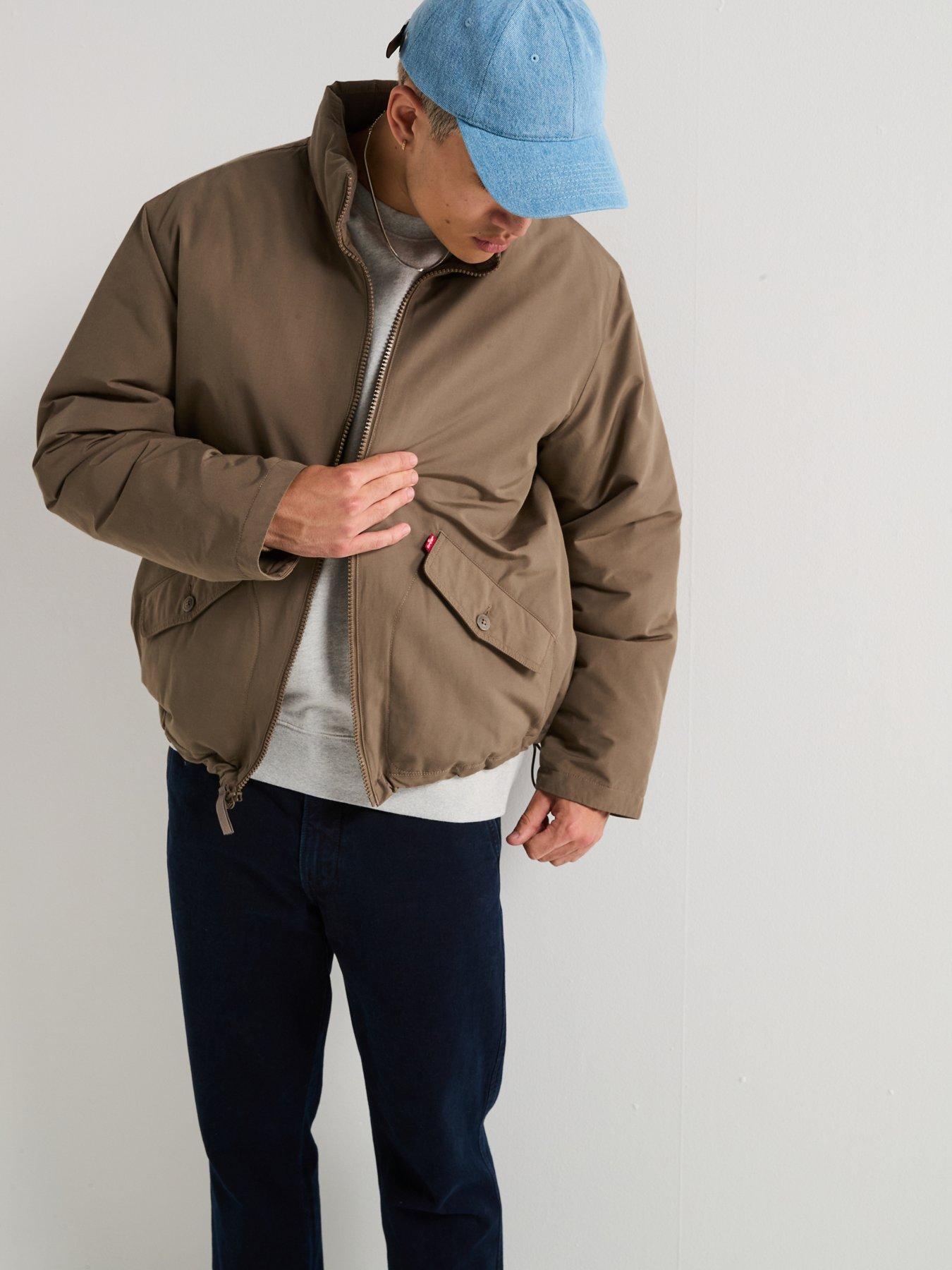  image of levis-briggs-short-padded-coat-brown