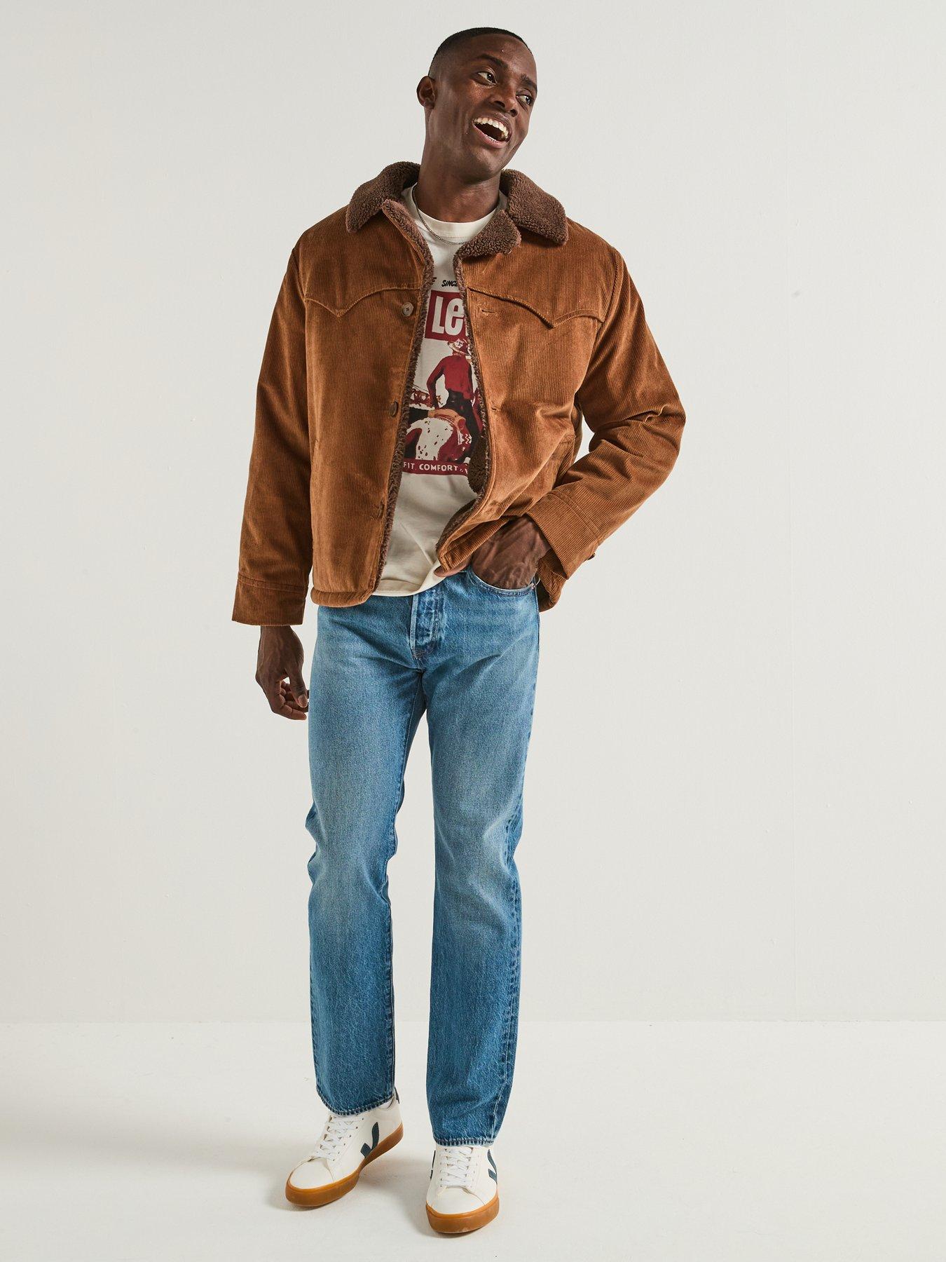 Levi's Durham Short Button Cord Jacket - Brown | Littlewoods