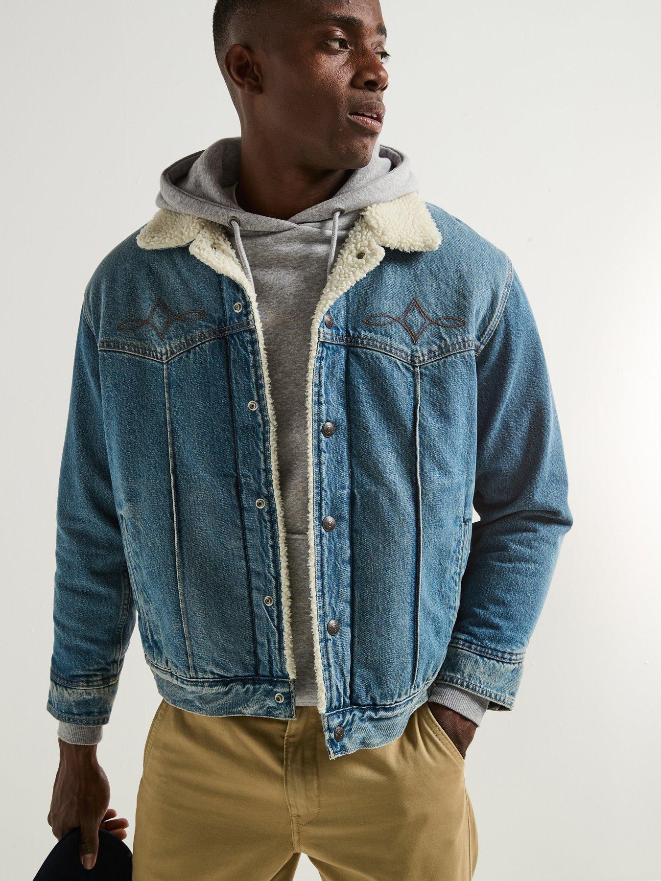 Levi's Western Sherpa Denim Trucker Jacket - Blue