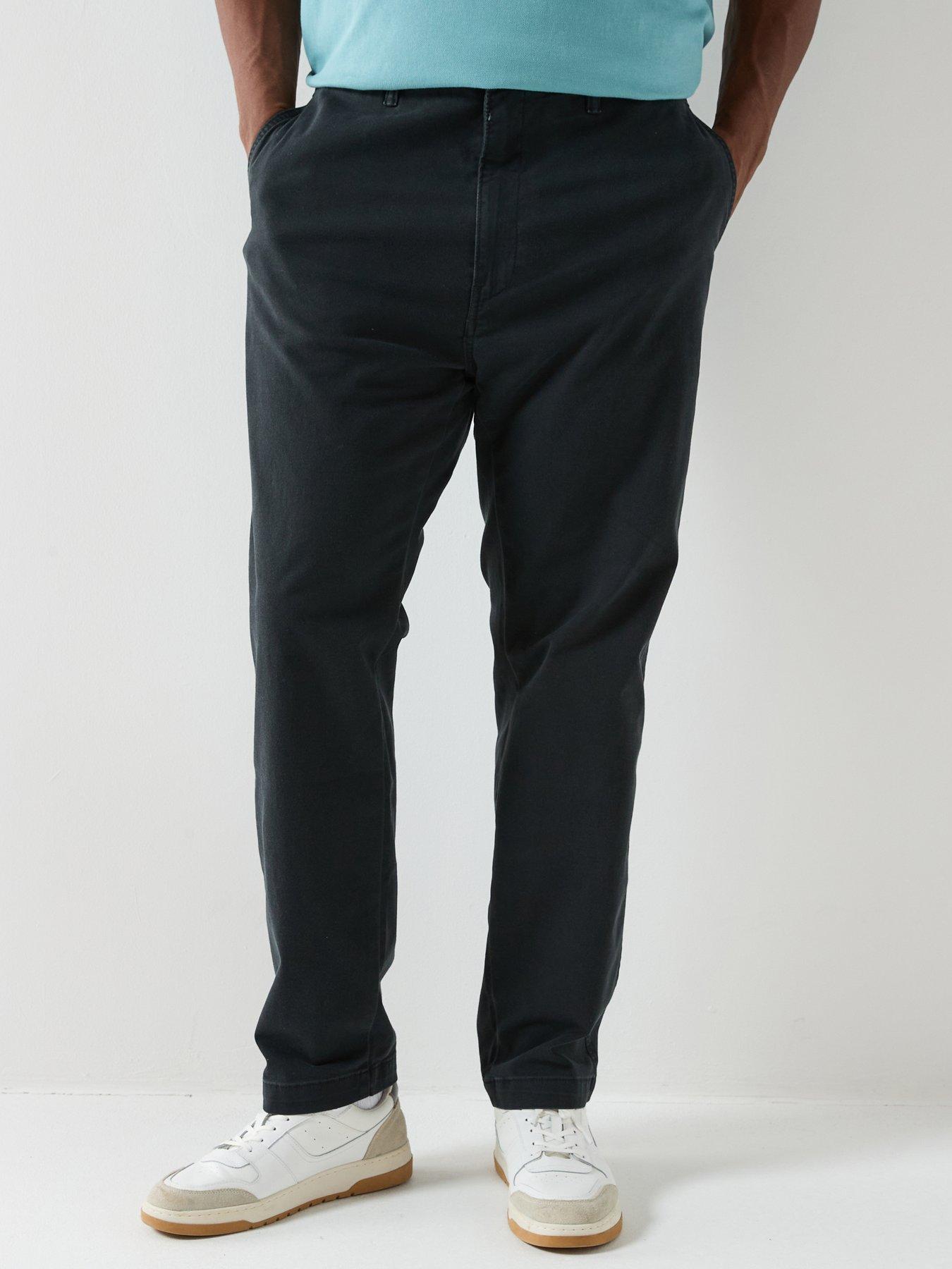  image of levis-big-amp-tall-xx-standard-fit-tapered-chino-trousers-black