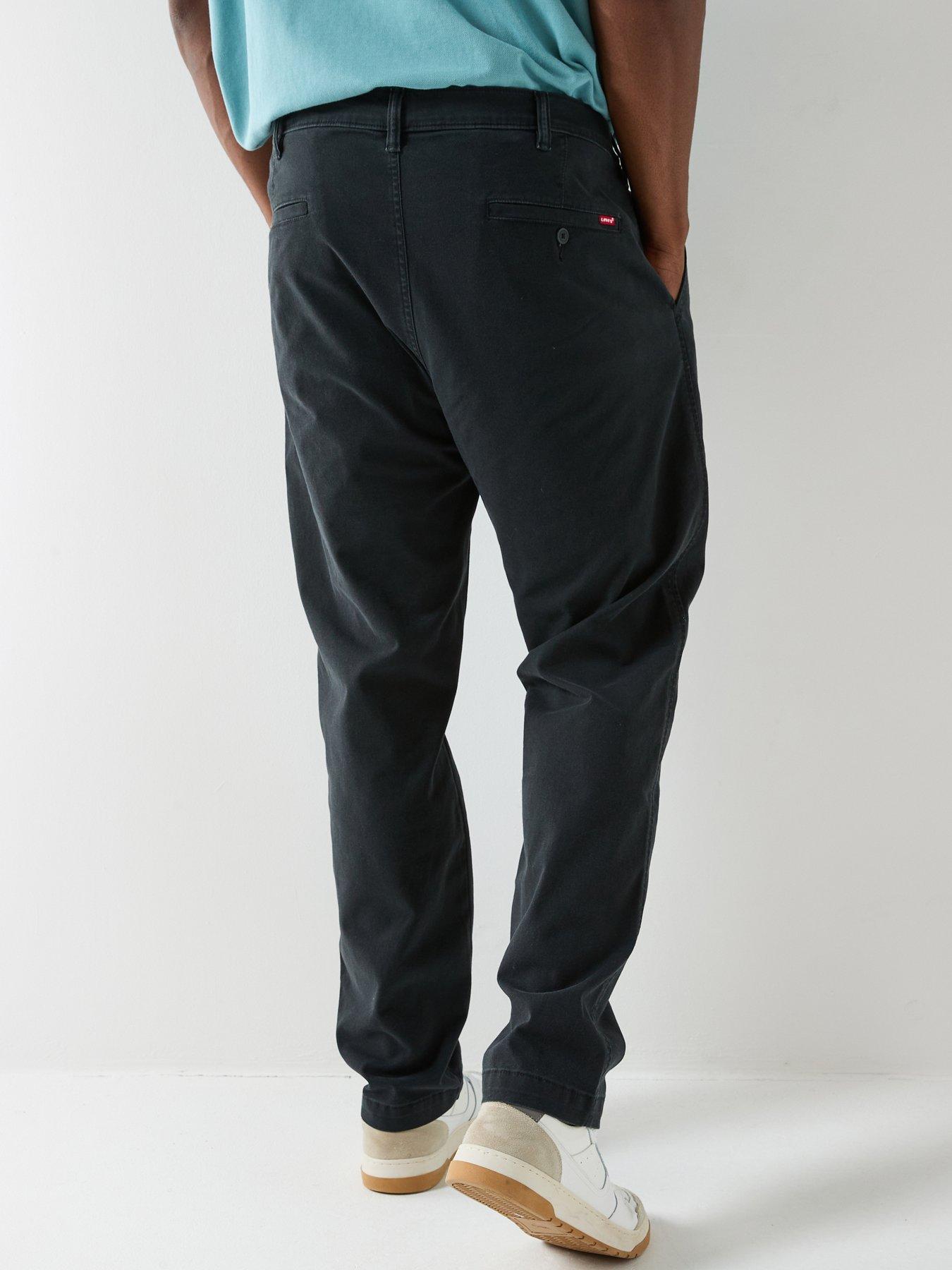 image of levis-big-amp-tall-xx-standard-fit-tapered-chino-trousers-black