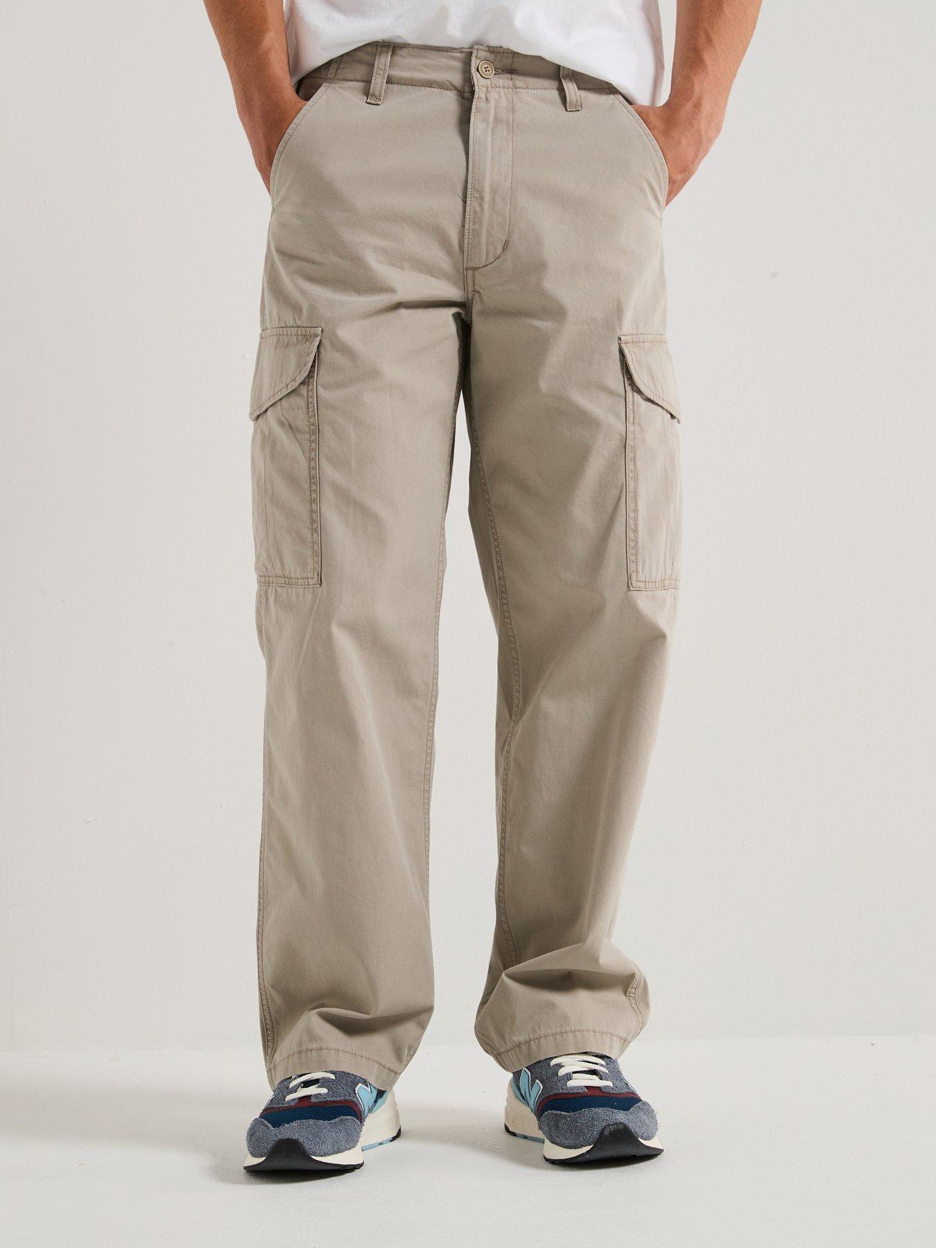  image of levis-levis-baggy-fit-cargo-trousers-beige