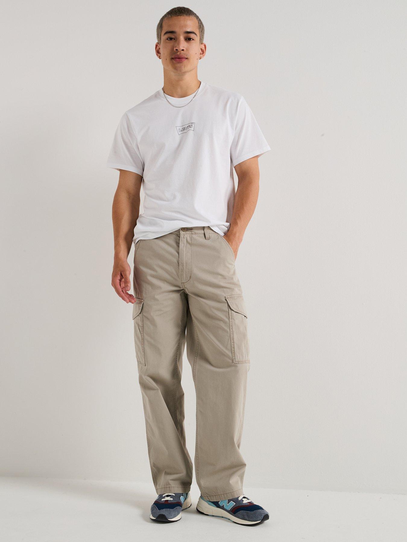  image of levis-levis-baggy-fit-cargo-trousers-beige