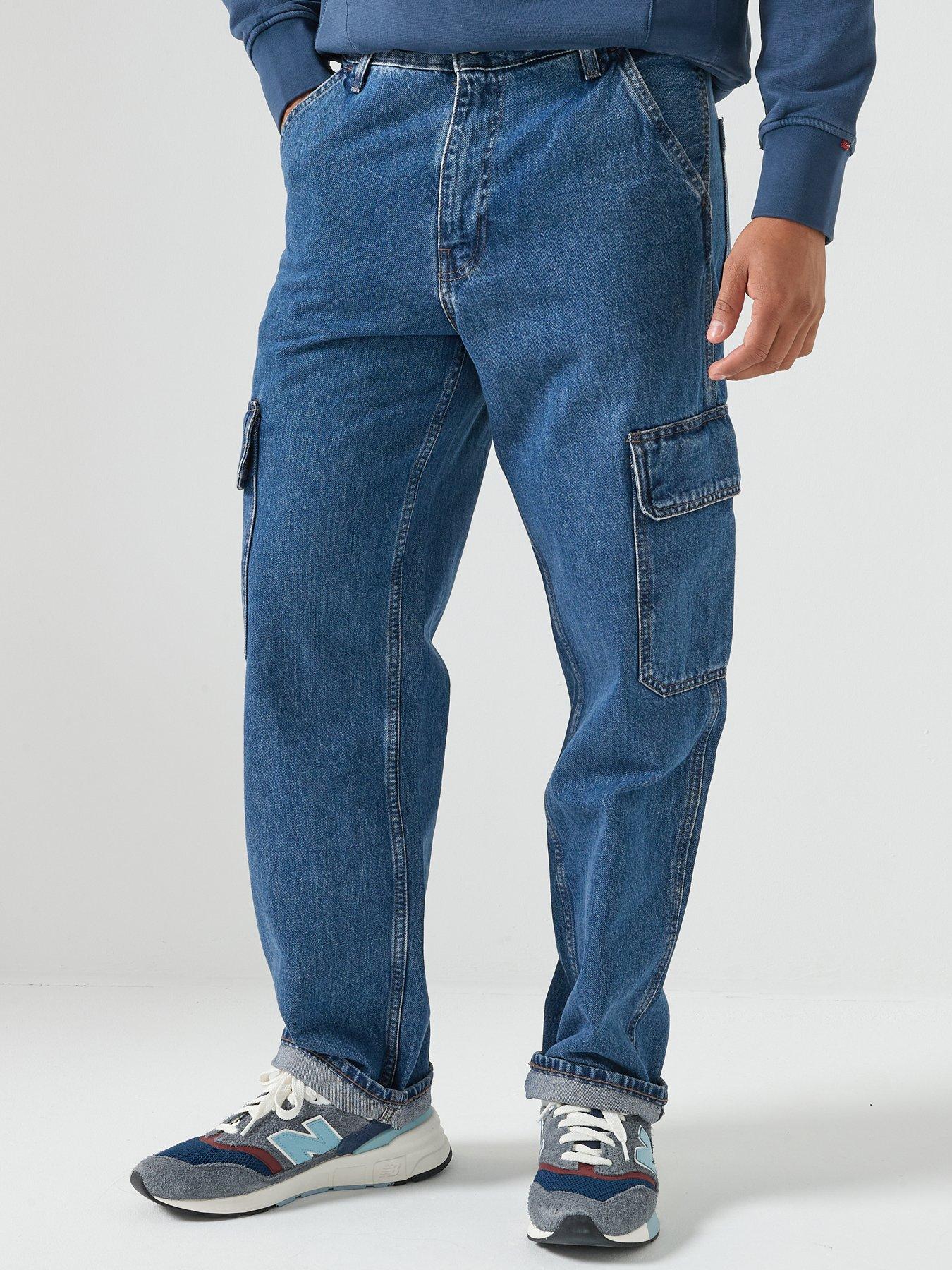  image of levis-568-loose-straight-fit-cargo-trousers--get-involved--blue
