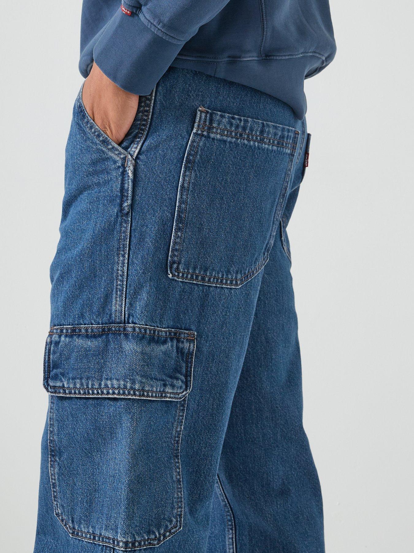  image of levis-568-loose-straight-fit-cargo-trousers--get-involved--blue