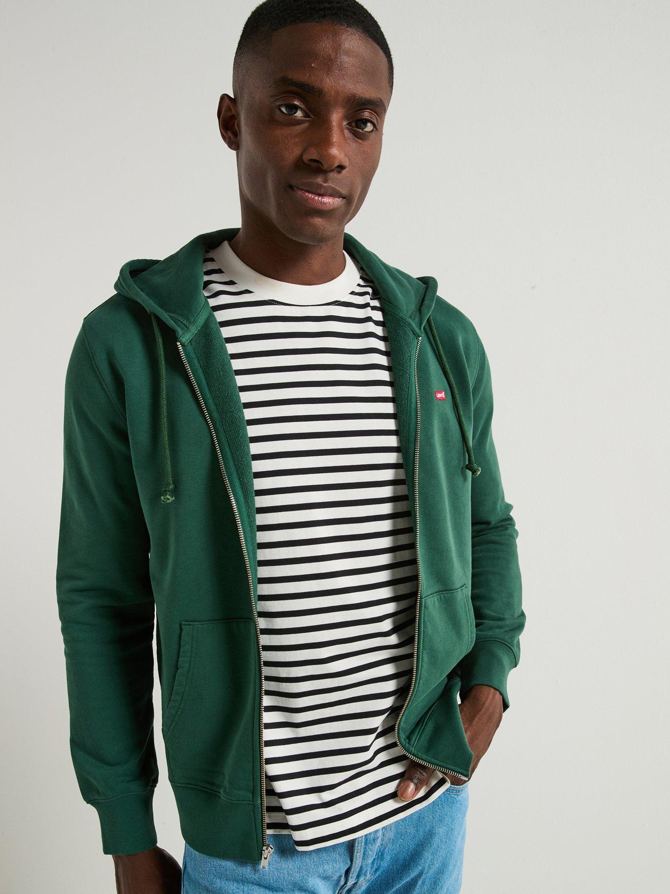 undefined Original Housemark Logo Fleece Zip Hoodie - Dark Green