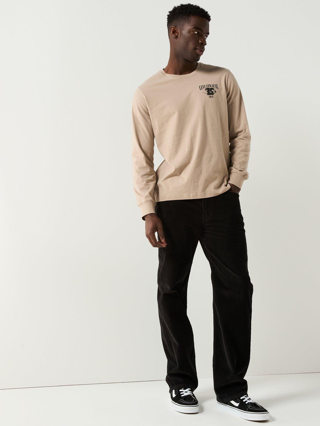 Image 3 of 6 of Levi's 565 Loose Straight Fit Corduroy Jeans Meteorite 10W Cord - Black