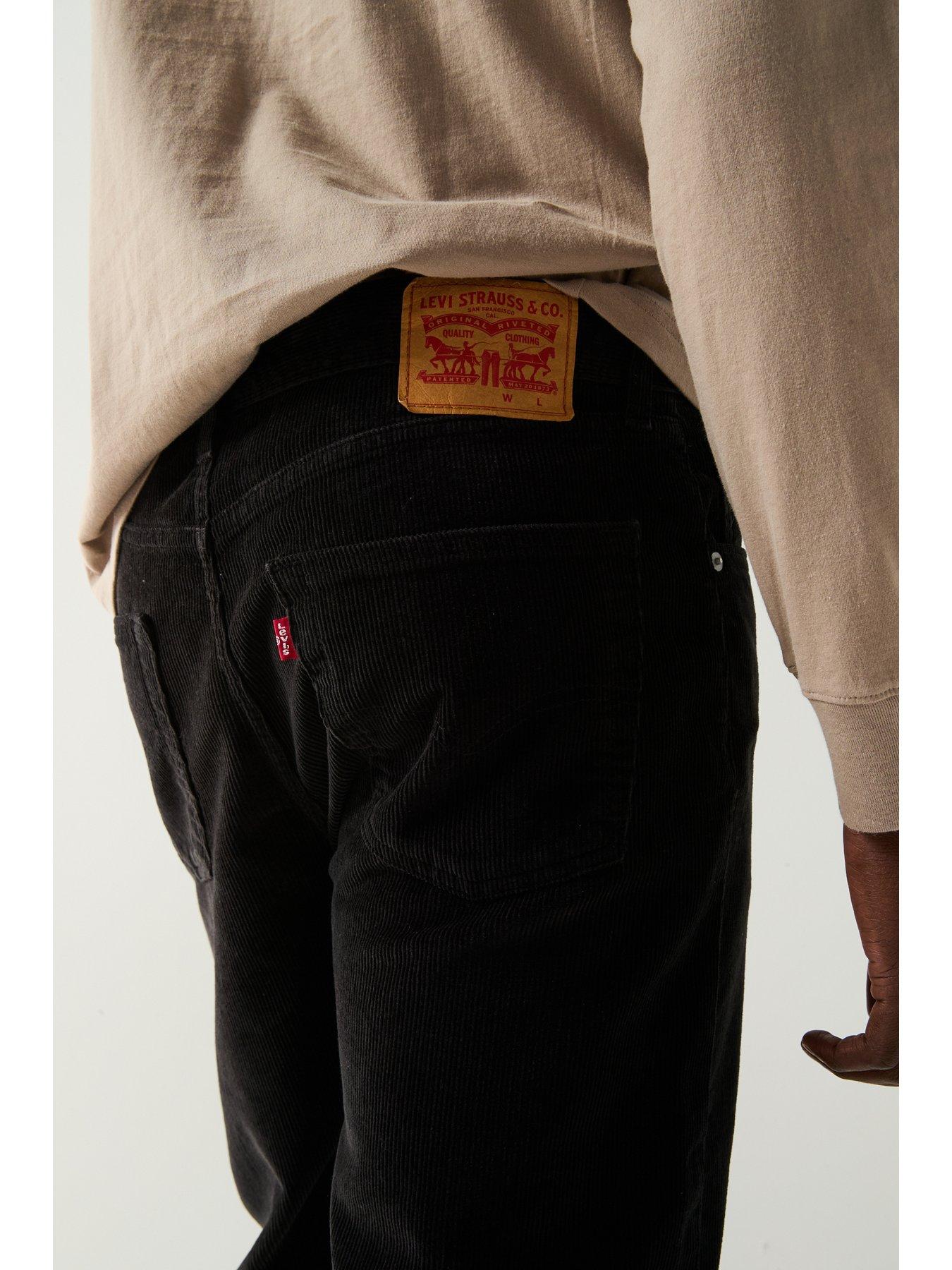 Image 6 of 6 of Levi's 565 Loose Straight Fit Corduroy Jeans Meteorite 10W Cord - Black