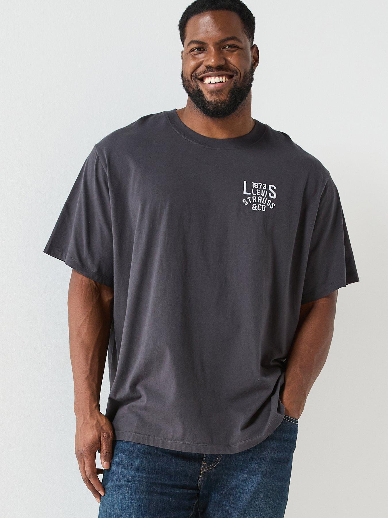 front image of levis-levis-relaxed-phantom-print-t-shirt-blue