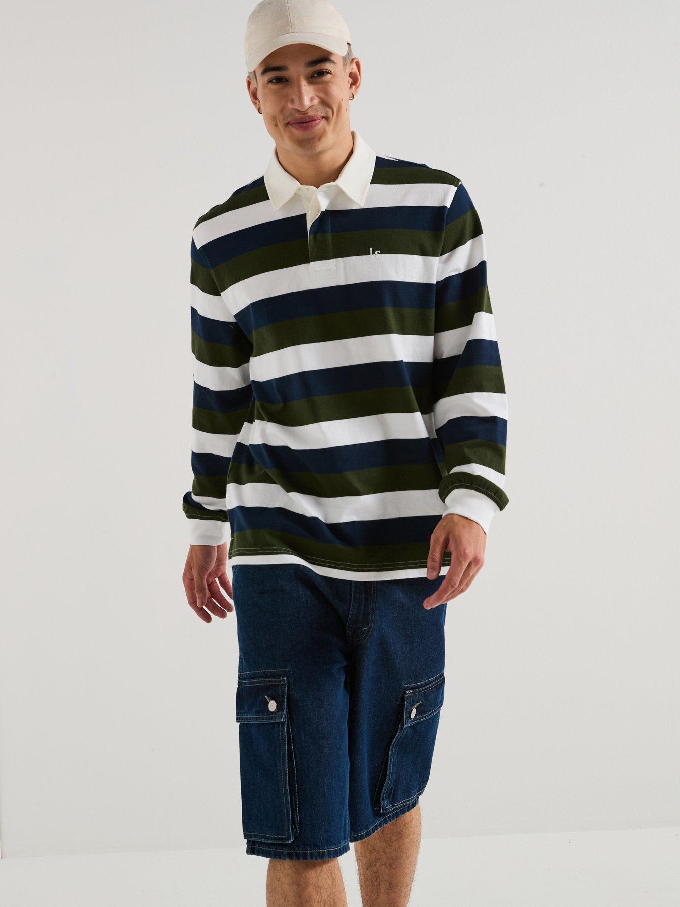 Levi's Union Long Sleeve Striped Rugby Polo Shirt - Multi
