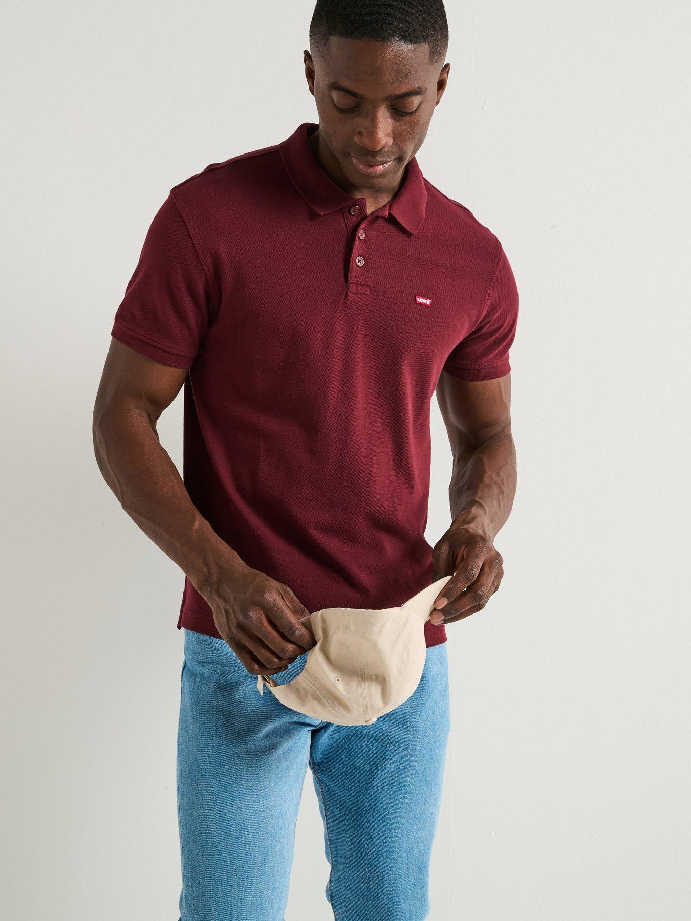 undefined Housemark Logo Short Sleeve Polo Shirt - Red