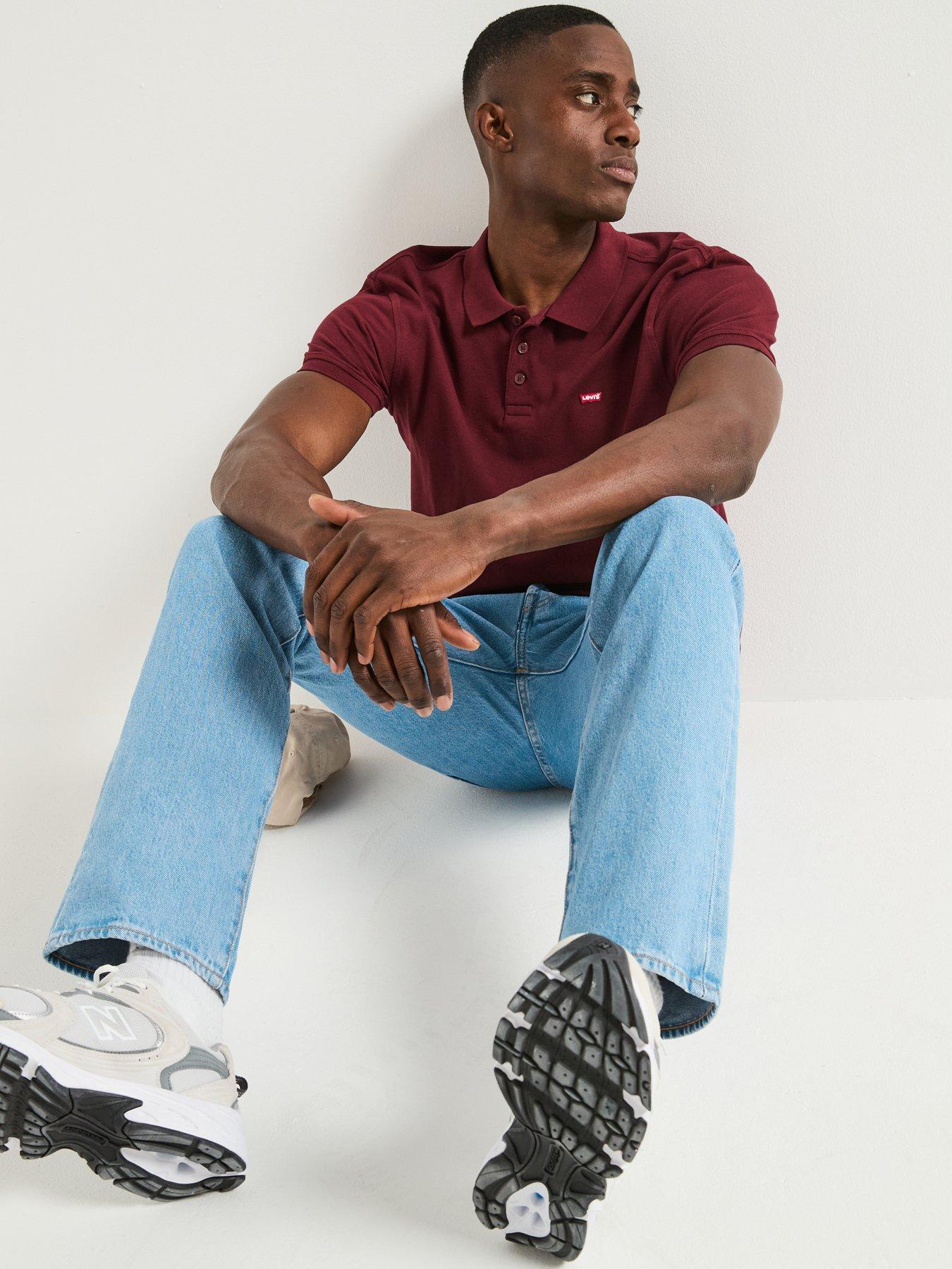 Image 4 of 6 of Levi's Levis Housemark Logo Short Sleeve Polo Shirt - Dark Red
