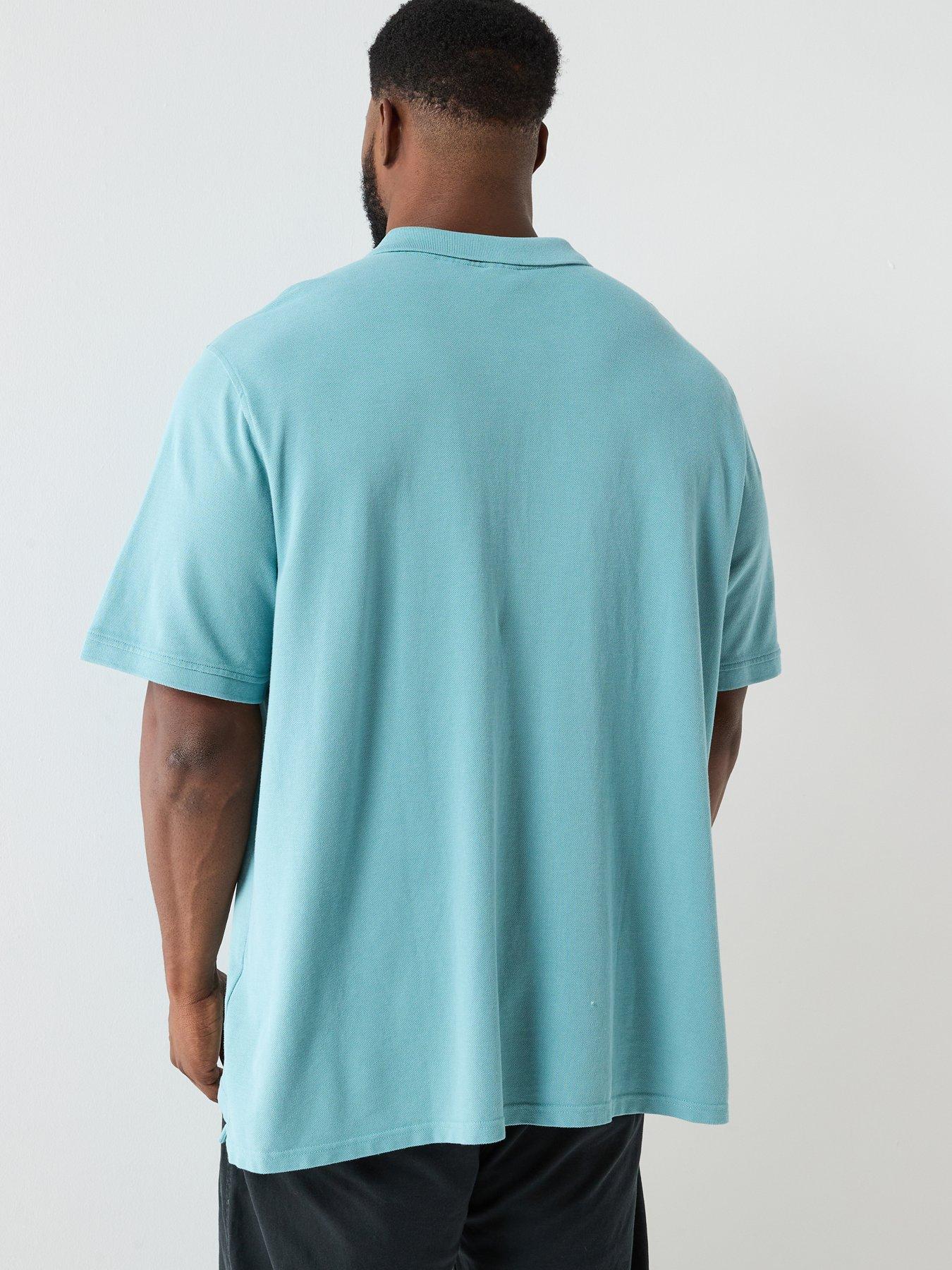  image of levis-big-and-tall-housemark-logo-short-sleeve-polo-shirt--blue