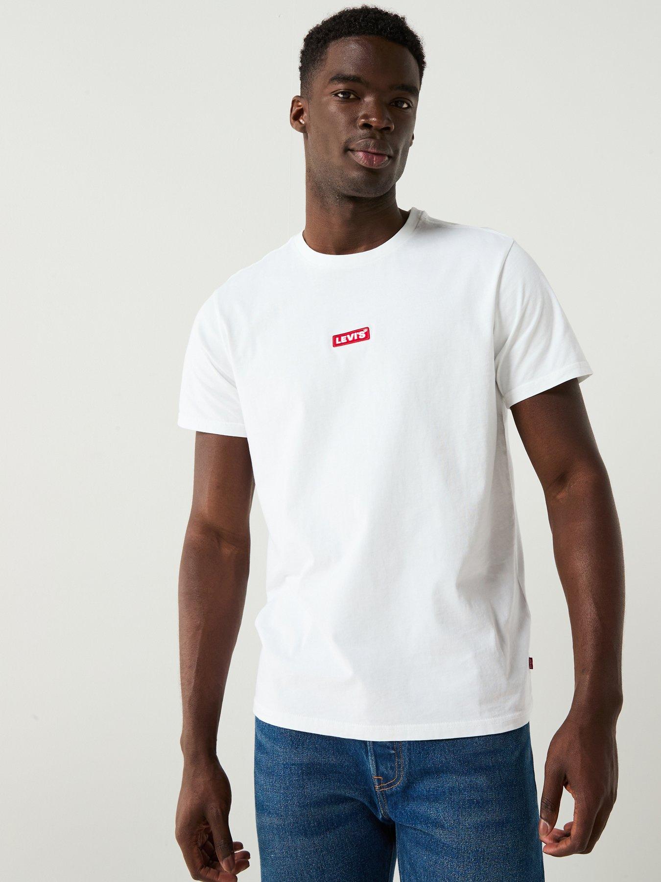 undefined Relaxed Fit Logo Tab Short Sleeve T-Shirt- White