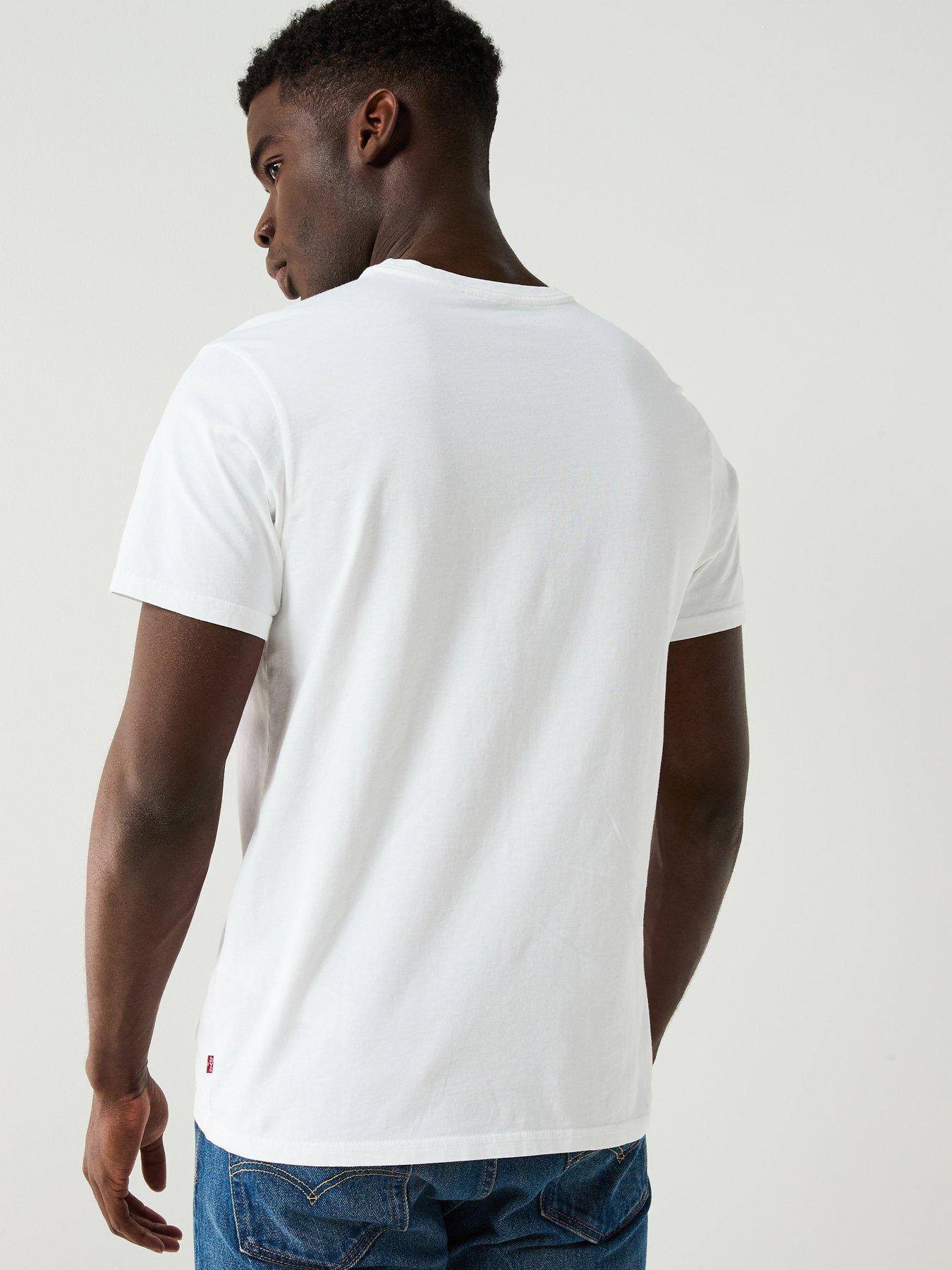 Image 2 of 5 of Levi's Relaxed Fit Logo Tab Short Sleeve T-Shirt- White