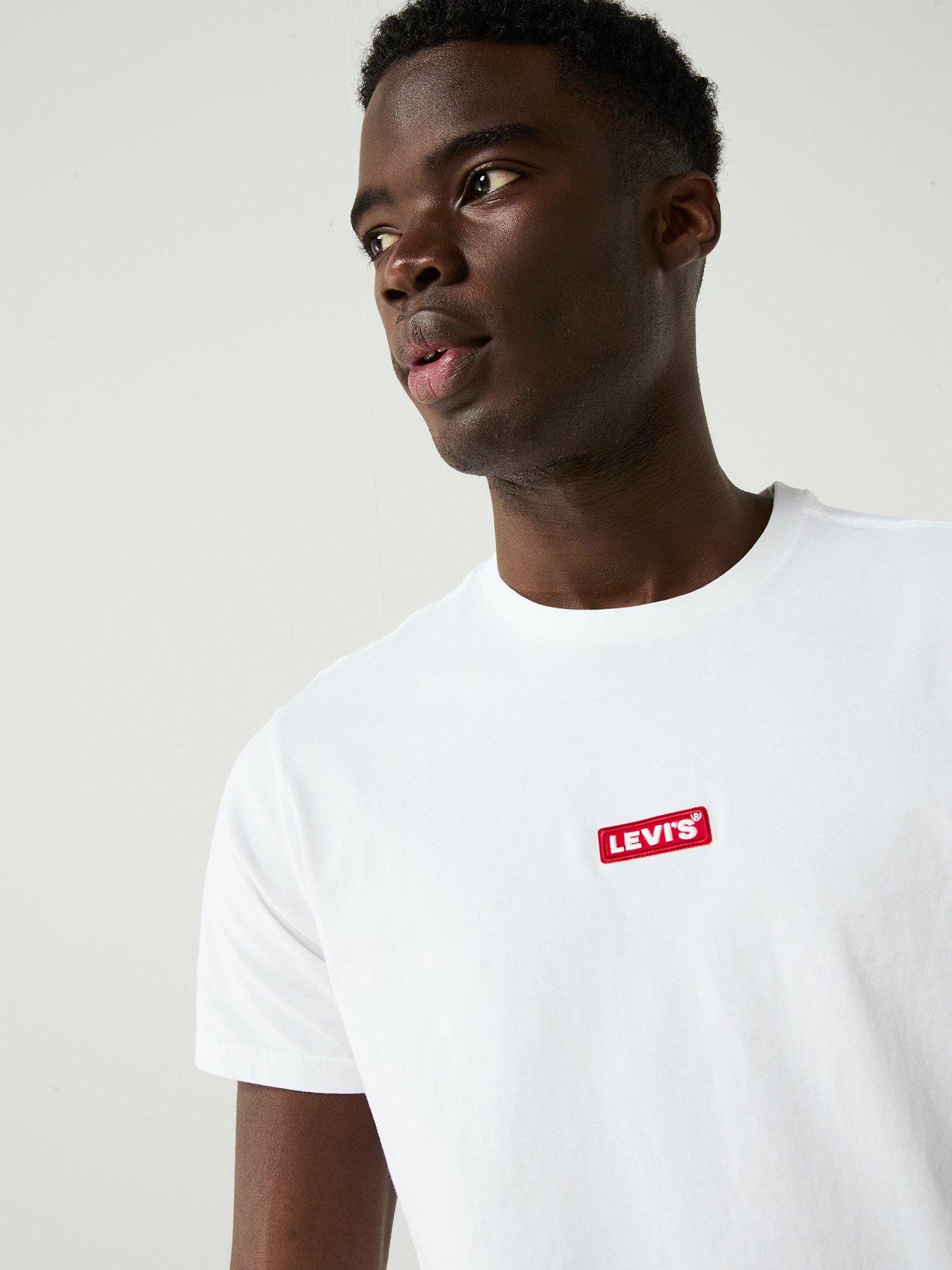 Image 4 of 5 of Levi's Relaxed Fit Logo Tab Short Sleeve T-Shirt- White