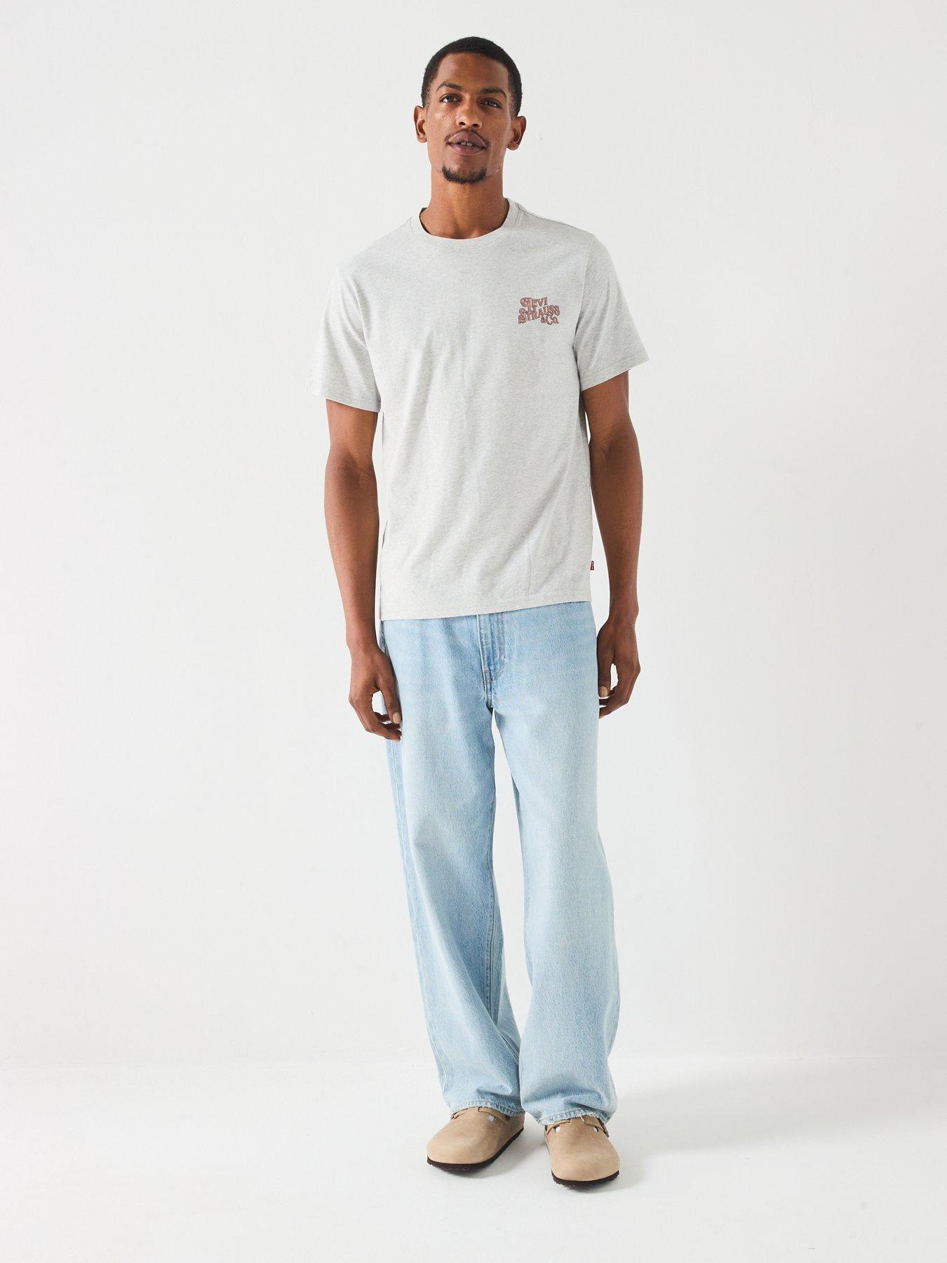 Image 3 of 6 of Levi's Relaxed Fit Graphic Back Print Short Sleeve T-shirt- Grey