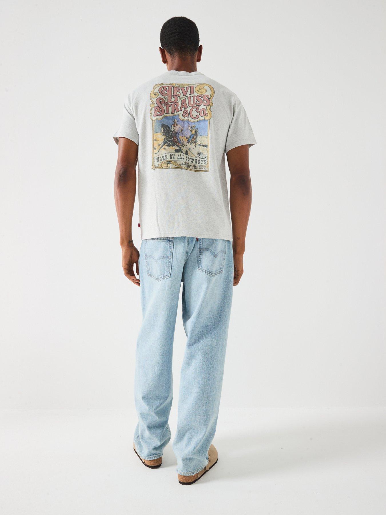 Image 5 of 6 of Levi's Relaxed Fit Graphic Back Print Short Sleeve T-shirt- Grey