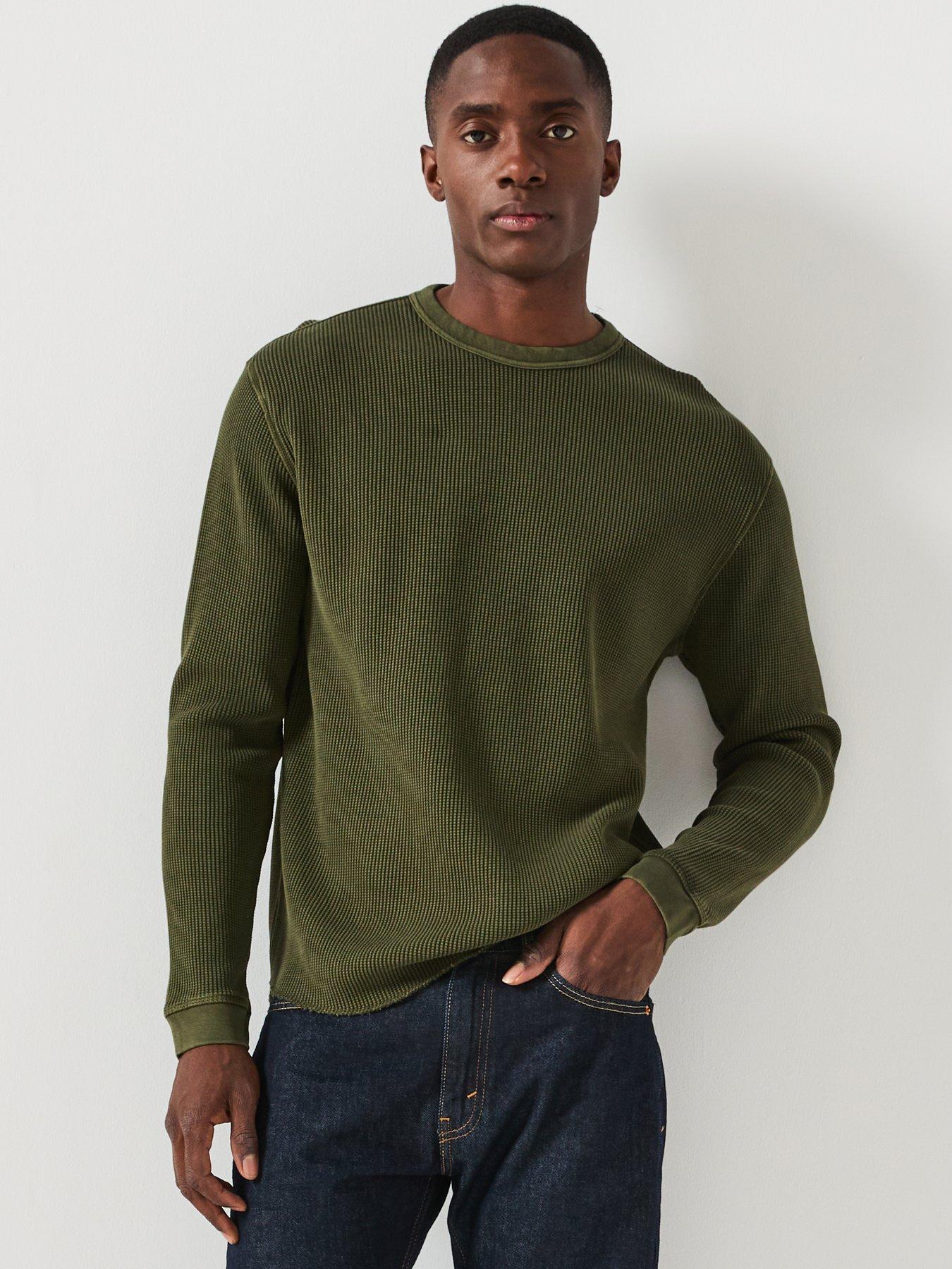  image of levis-long-sleeve-authentic-relaxed-fit-thermal-t-shirt-green