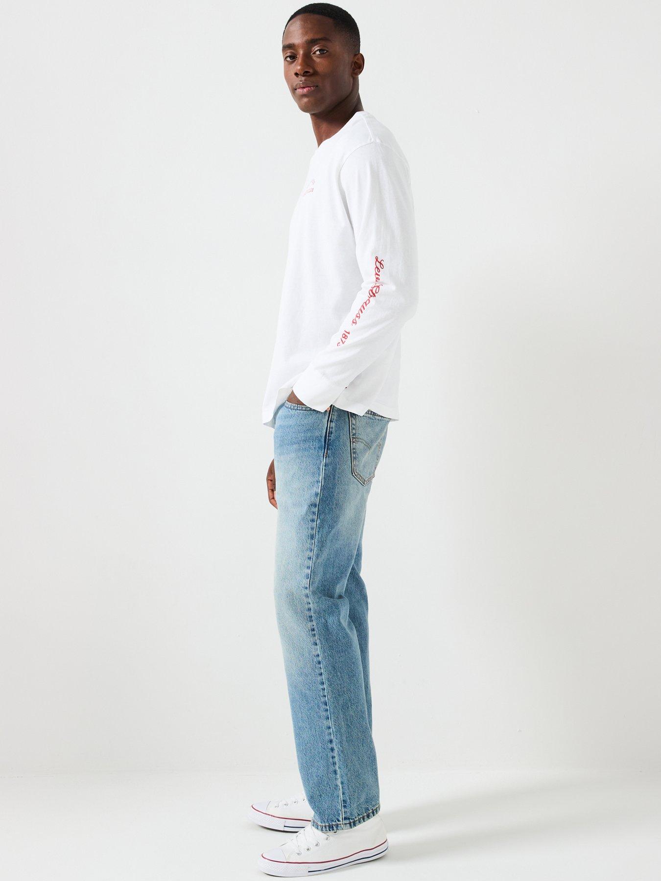  image of levis-authentic-graphic-back-print-long-sleeve-t-shirt-white