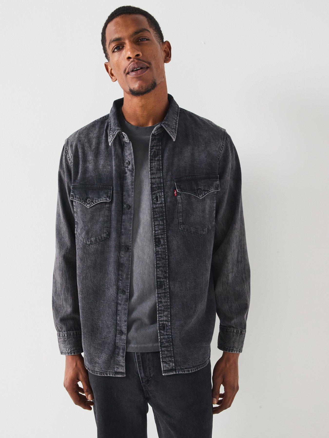 undefined Levi's Relaxed Fit Denim Long Sleeve Shirt- Black