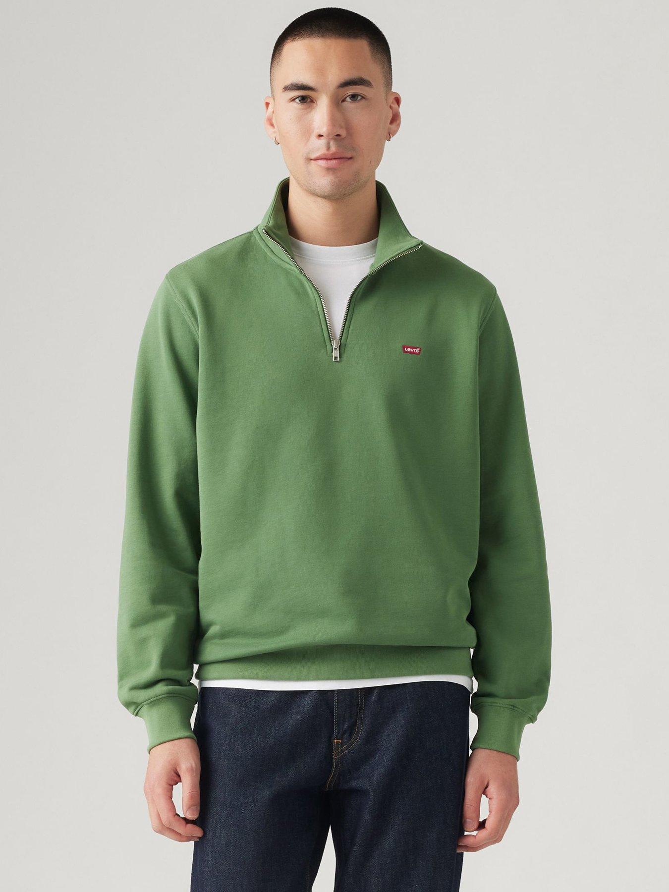 undefined Original Hallmark Logo 1/4 Zip Sweat Top - Khaki