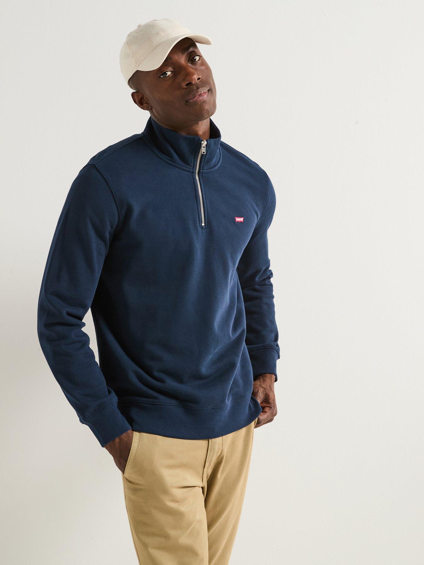 undefined Original Hallmark Logo 1/4 Zip Sweat Top - Navy