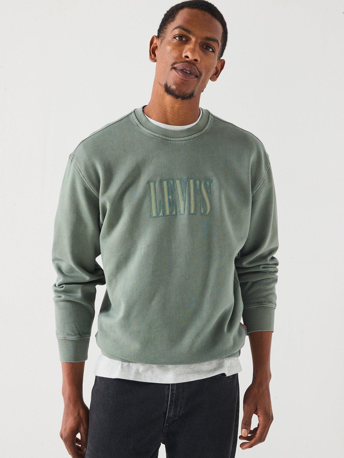 Image 1 of 6 of Levi's Levis Relaxed Graphic Crew Sweatshirt - Green